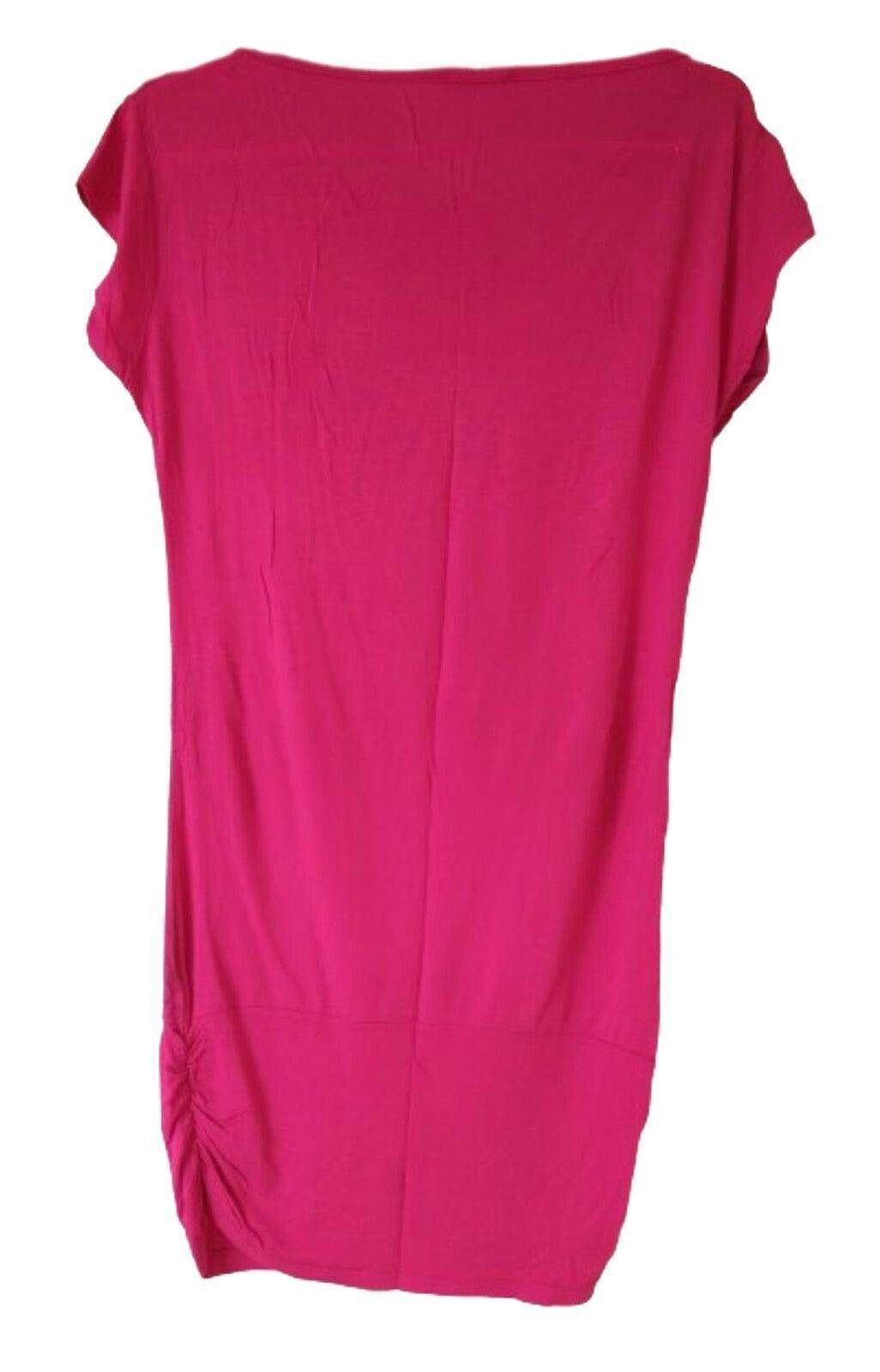 Designer Vivian Paris Butterfly Pink T-Shirt Mini Bodycon Dress M Size M / US 6-8 / IT 42-44 - 3 Thumbnail