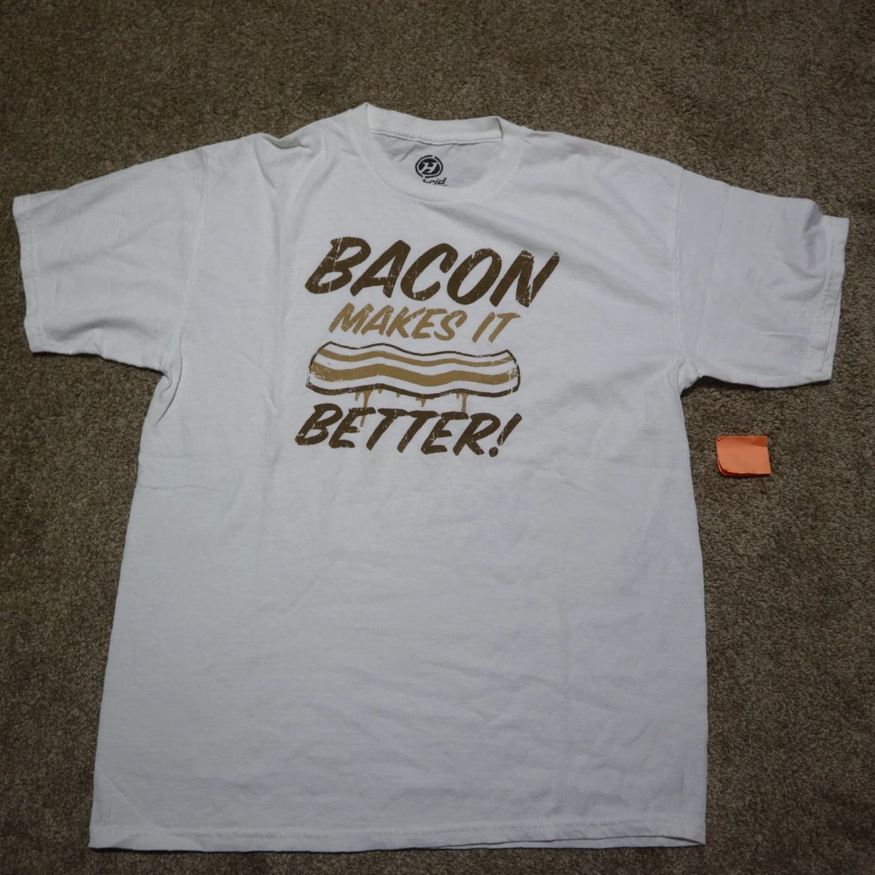 Vintage VINTAGE Bacon Makes It Better Shirt Adult L White Most Common Keywords Shirt Bacon 90s Theme Mens/Womens Size L / US 10 / IT 46 - 2 Thumbnail