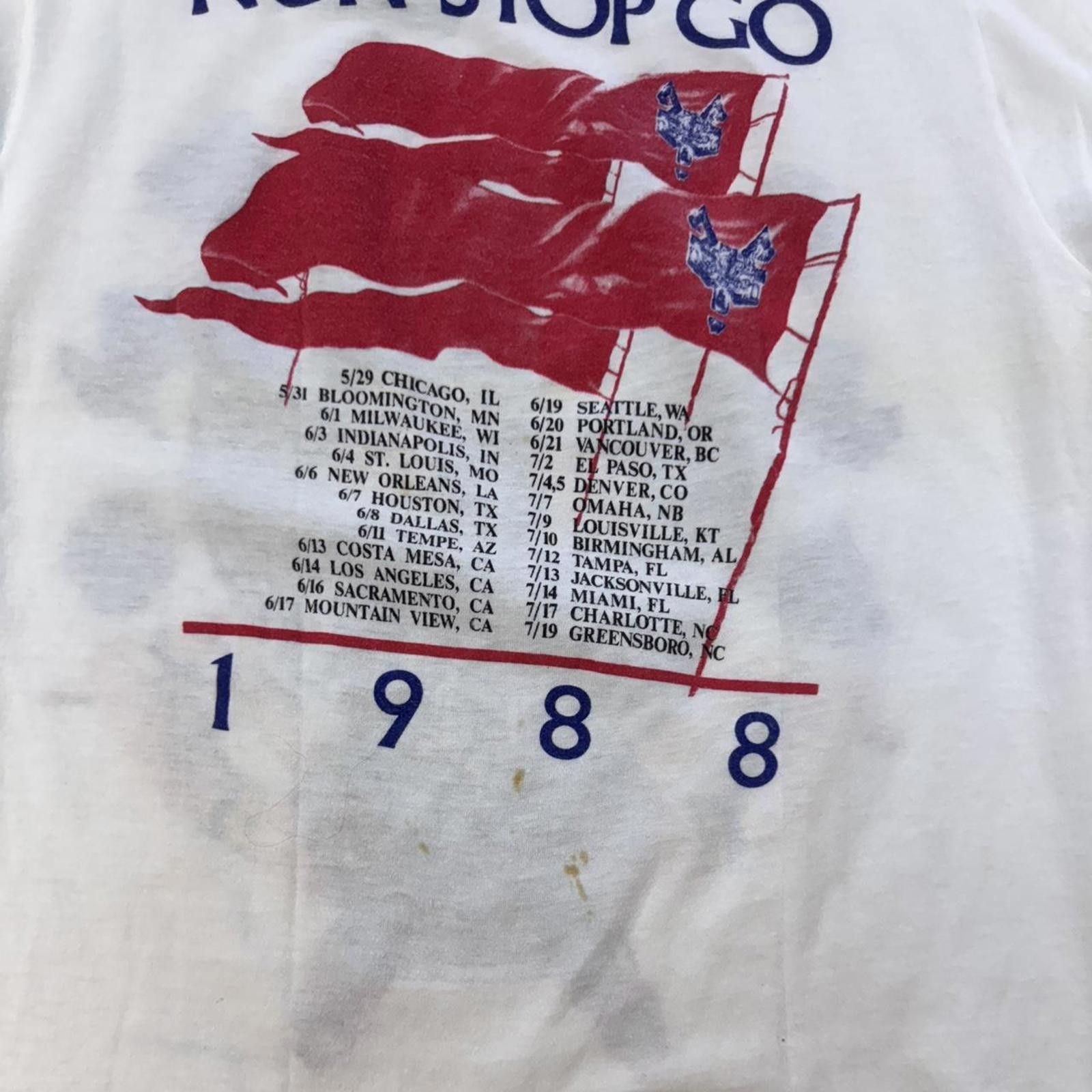 Vintage 1988 Robert Plant Non Stop Go Tour Tee Size US M / EU 48-50 / 2 - 7 Thumbnail