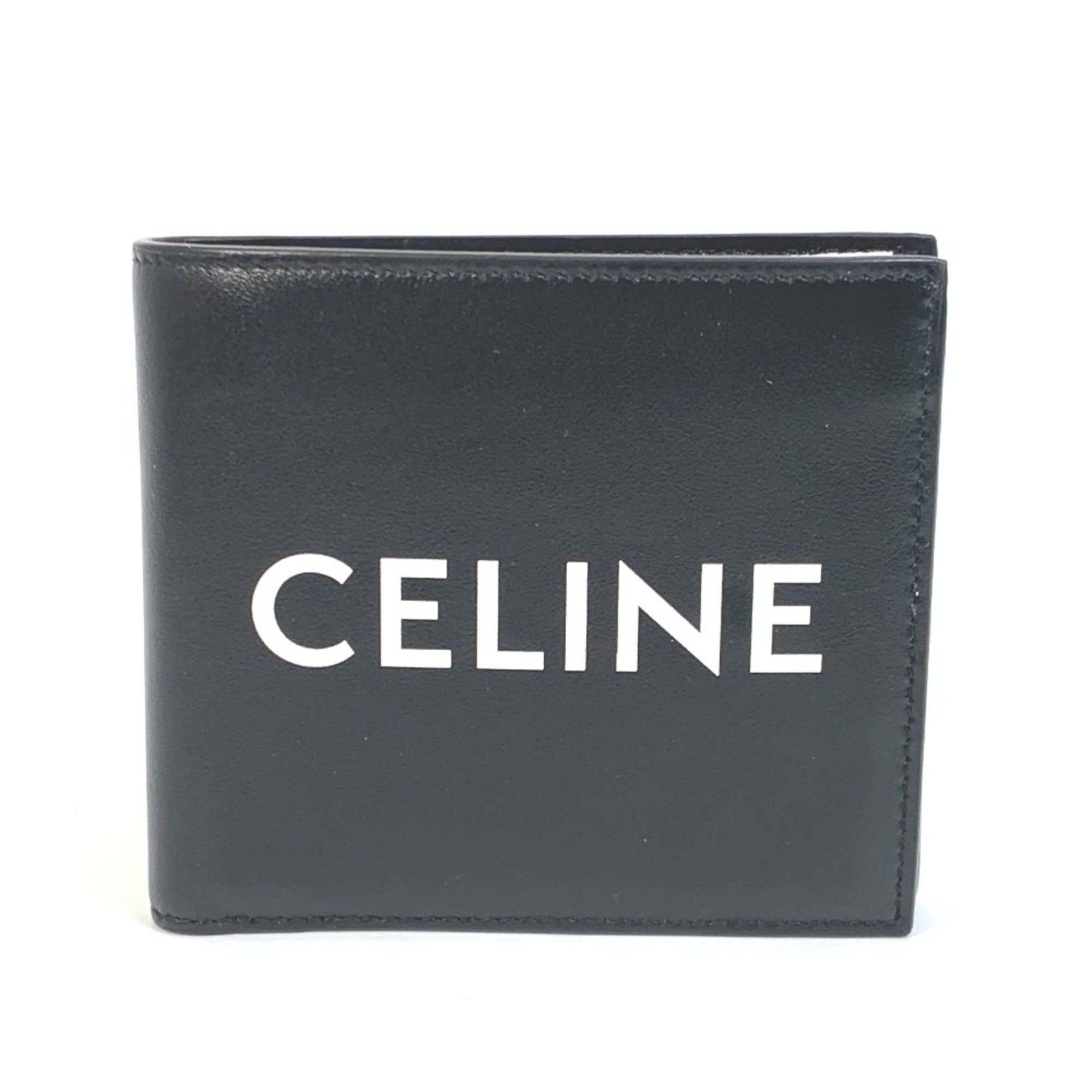 Celine CELINE 10C873DME logo Folded wallet Black Size ONE SIZE - 1 Thumbnail