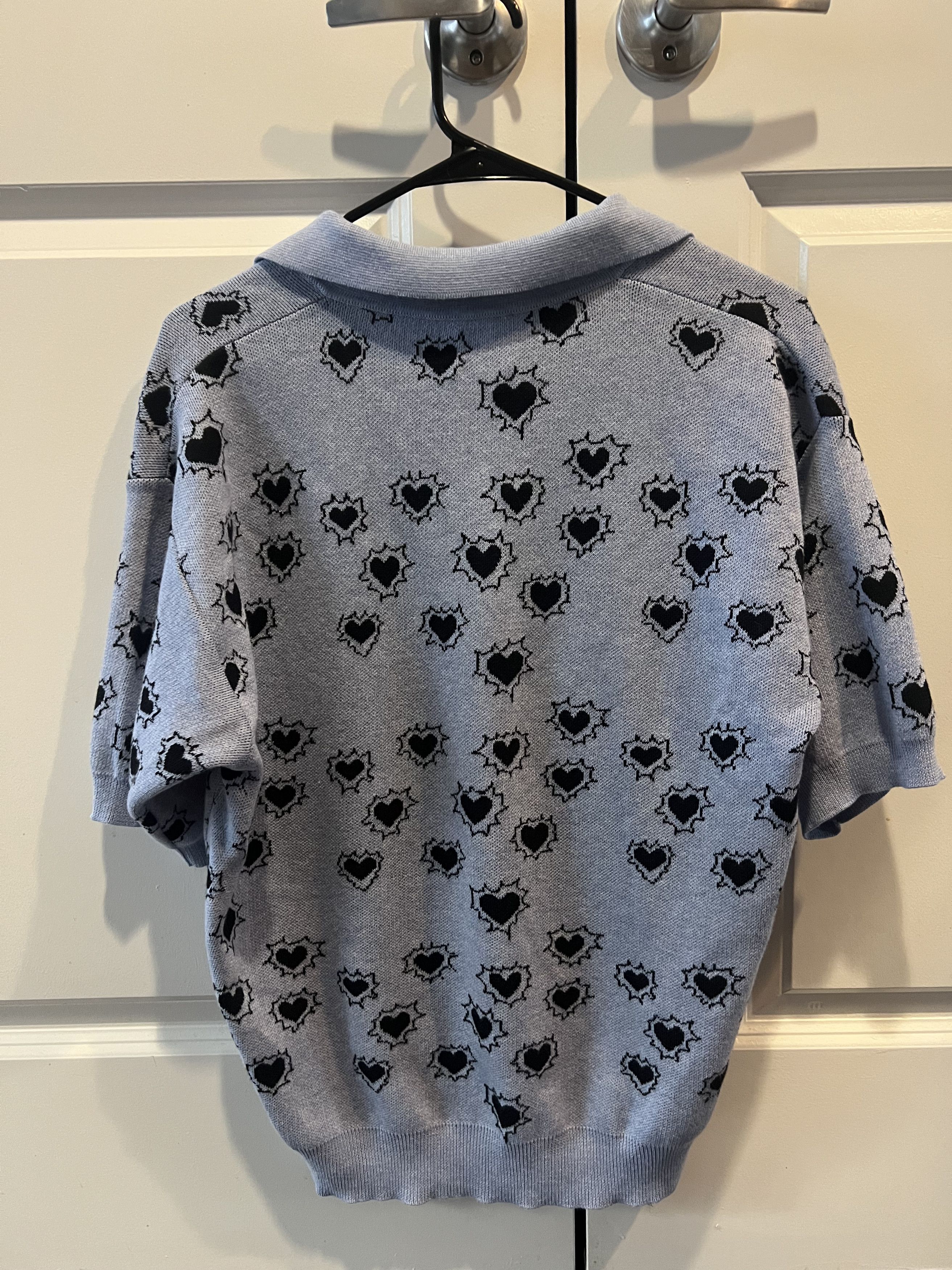 PACCBET PACCBET HEARTS POLO JUMPER KNIT Size US L / EU 52-54 / 3 - 2 Thumbnail