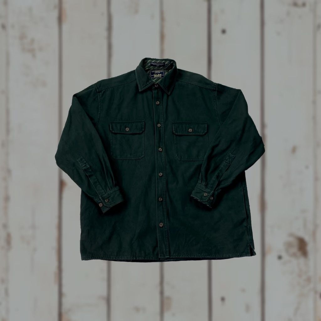 Levi's VINTAGE Levi's Shirt Jacket Men M Green Chamois Heavy Lined Workwear Shacket Size US M / EU 48-50 / 2 - 1 Thumbnail