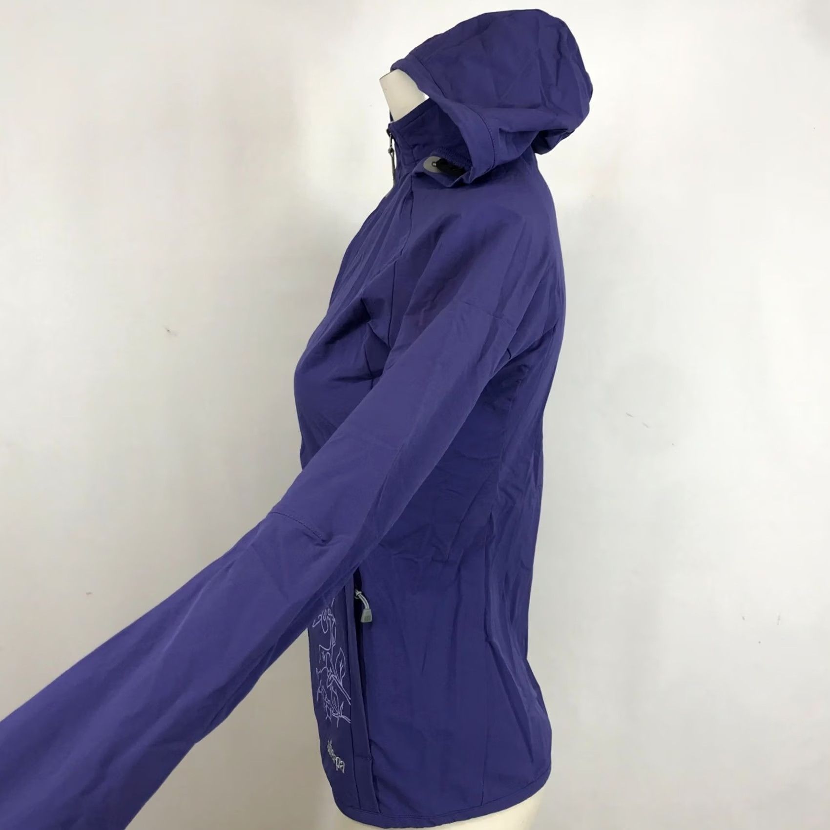 Vintage SHERPA WOMENS JACKET Purple Small Full Zip Hoodie With Stretch, PILOT? (Note: cannot determine) Size S / US 4 / IT 40 - 4 Thumbnail