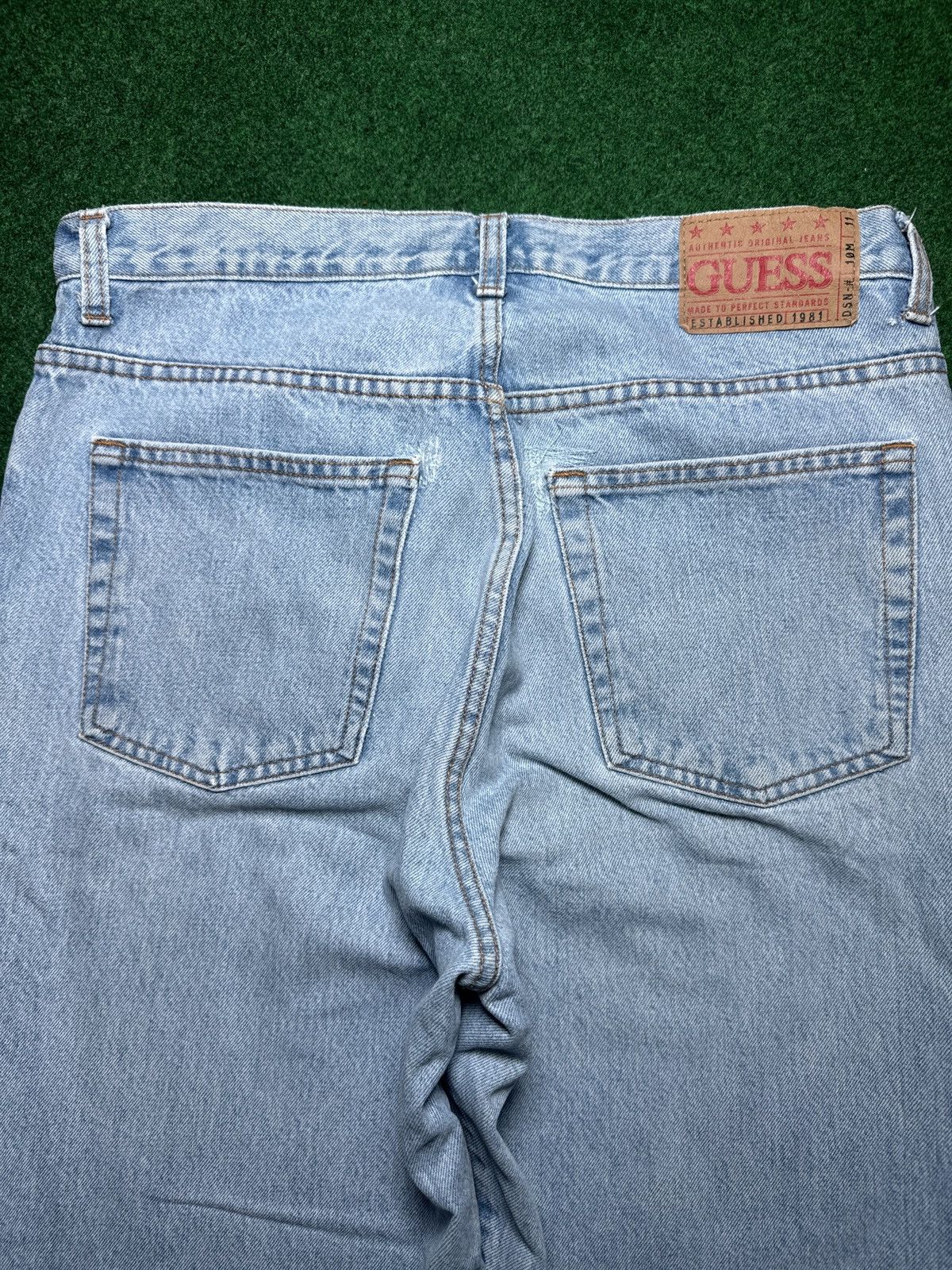 Guess × Vintage Y2k Guess Denim Light Wash Straight Leg Regular Fit Jeans Size US 34 / EU 50 - 5 Thumbnail