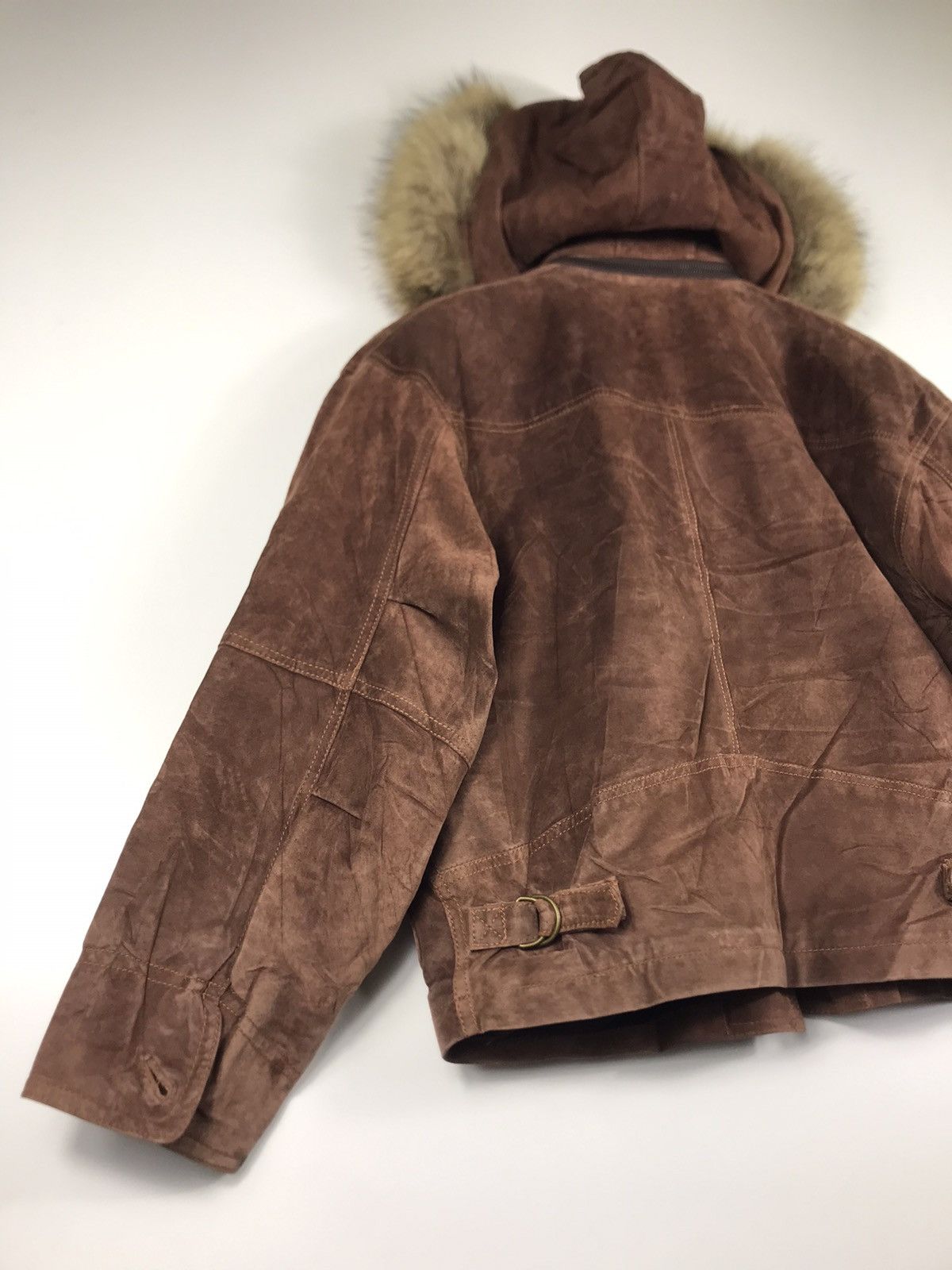 Genuine Leather ⚡️Vintage Art Able Development Hooded Faux Fur Leather Jacket Size US S / EU 44-46 / 1 - 15 Thumbnail