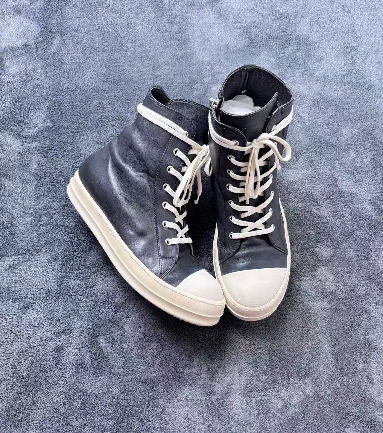 Rick Owens Rick Owens Leather Black Lowtop Sneakers 42 Men Size US 9 / EU 42 - 1 Thumbnail