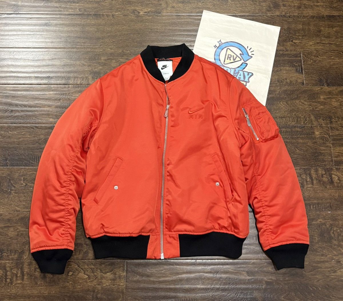 Nike NIKE AIR THERMA FIT BIG SWOOSH PICANTE RED BOMBER JACKET Size US L / EU 52-54 / 3 - 2 Thumbnail