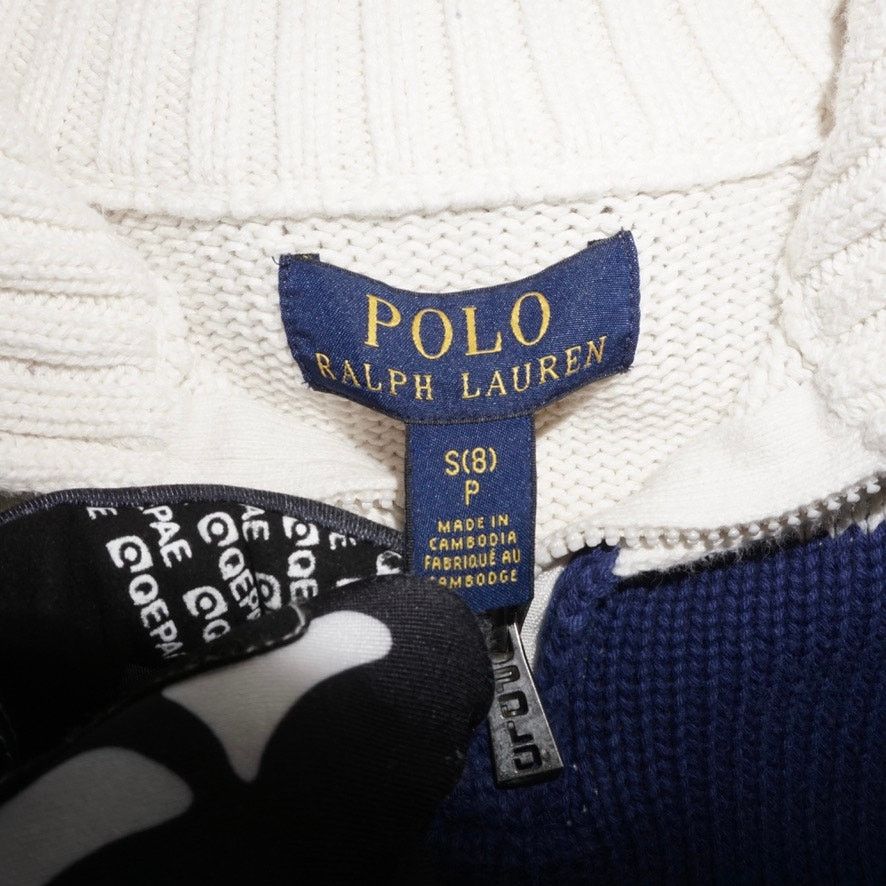 Polo Ralph Lauren Small - Vintage Y2K Polo ralph lauren zip up stripe sweater Size US M / EU 48-50 / 2 - 3 Thumbnail