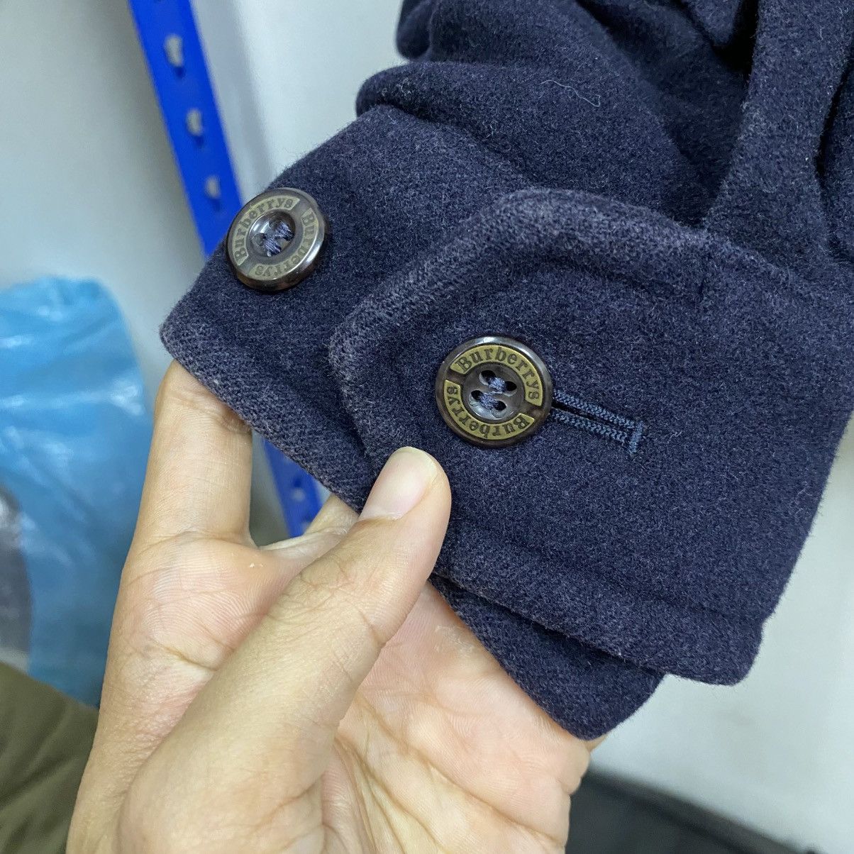 Burberry 🔥Burberrys Wool Spell Out Bomber Jacket LIKE NEW🔥 Size US L / EU 52-54 / 3 - 6 Thumbnail