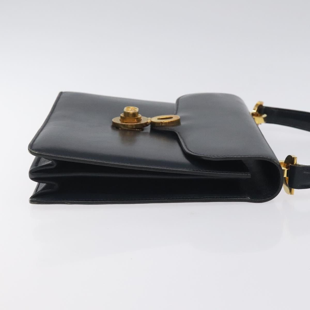Gucci GUCCI Hand Bag Leather Navy Gold Size ONE SIZE - 4 Thumbnail