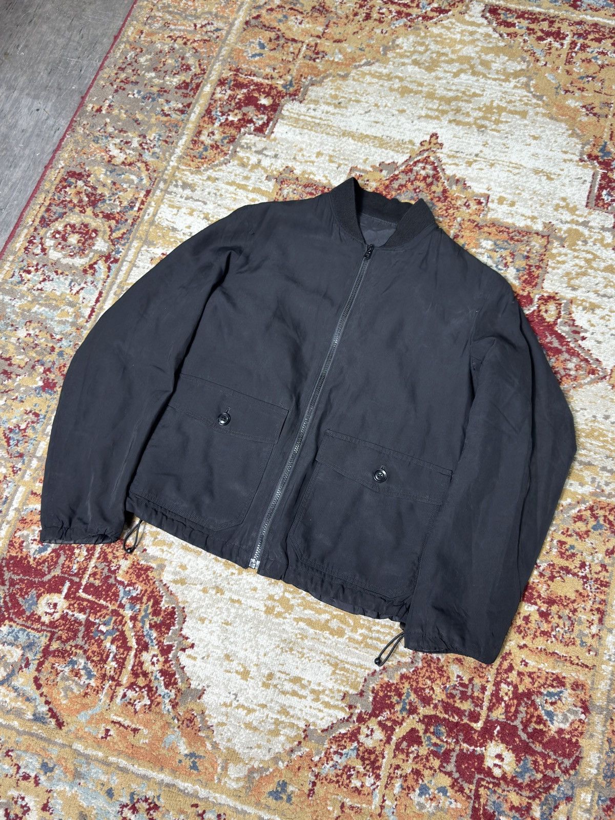 Yohji Yamamoto Yohji Yamamoto AW15 Silk Bomber Jacket Cropped Boxy Size US M / EU 48-50 / 2 - 14 Thumbnail