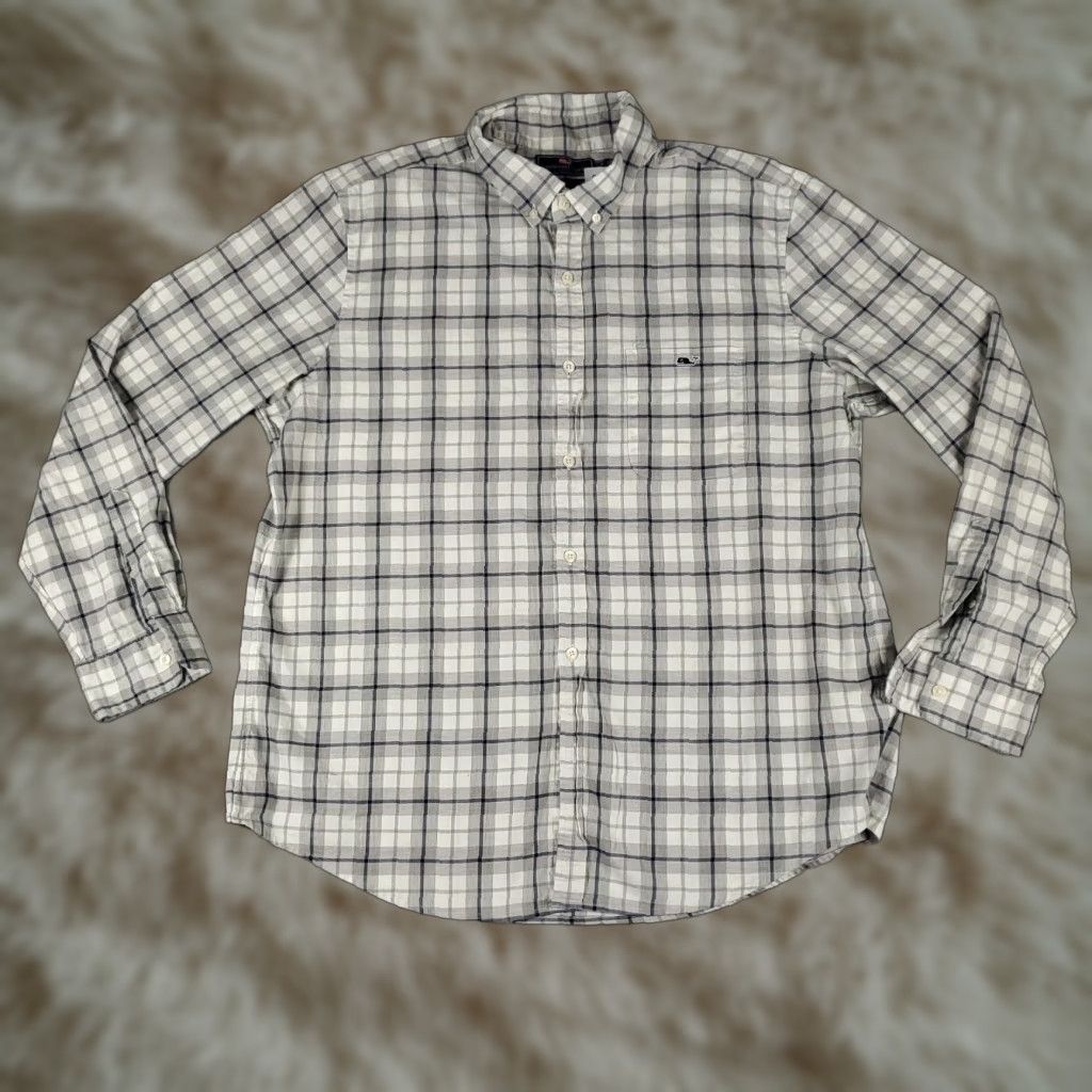 Vineyard Vines VINTAGE Vineyard Vines Shirt Men's XL Gray Plaid Button-Up Casual Shirt Size US XL / EU 56 / 4 - 1 Thumbnail