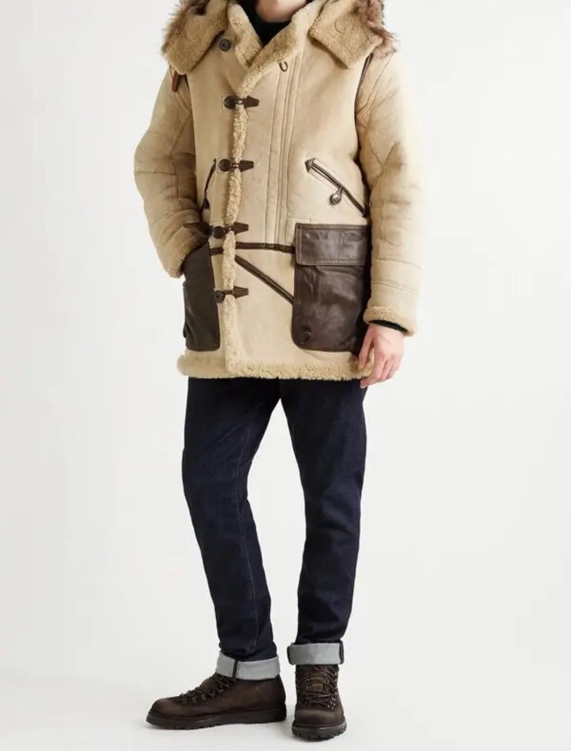 grailsale ICONIC POLO RALPH LAUREN SHEARLING TOGGLE COAT
