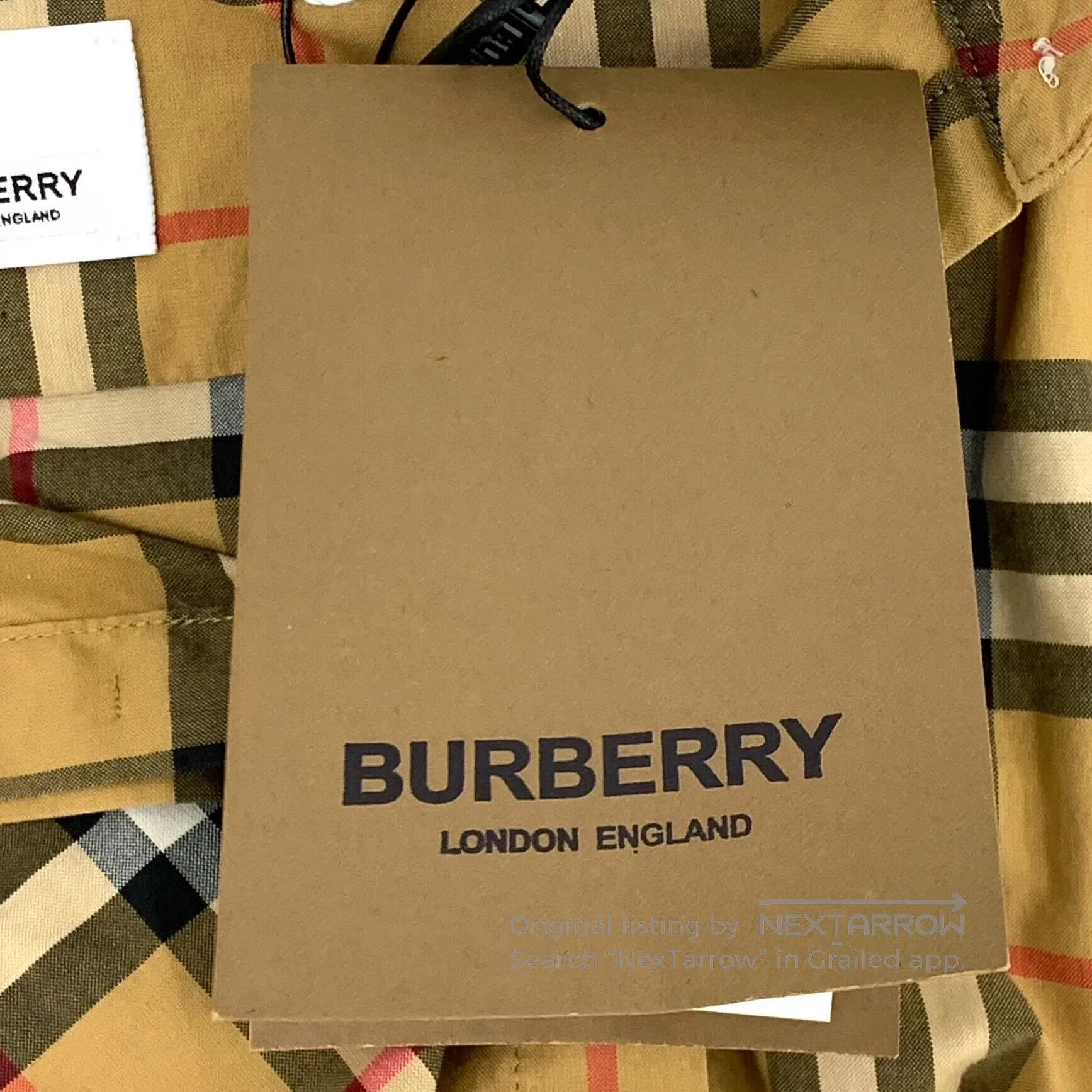 Burberry Burberry Brown classic plaid design cotton lapel long-slee Size US XS / EU 42 / 0 - 7 Thumbnail