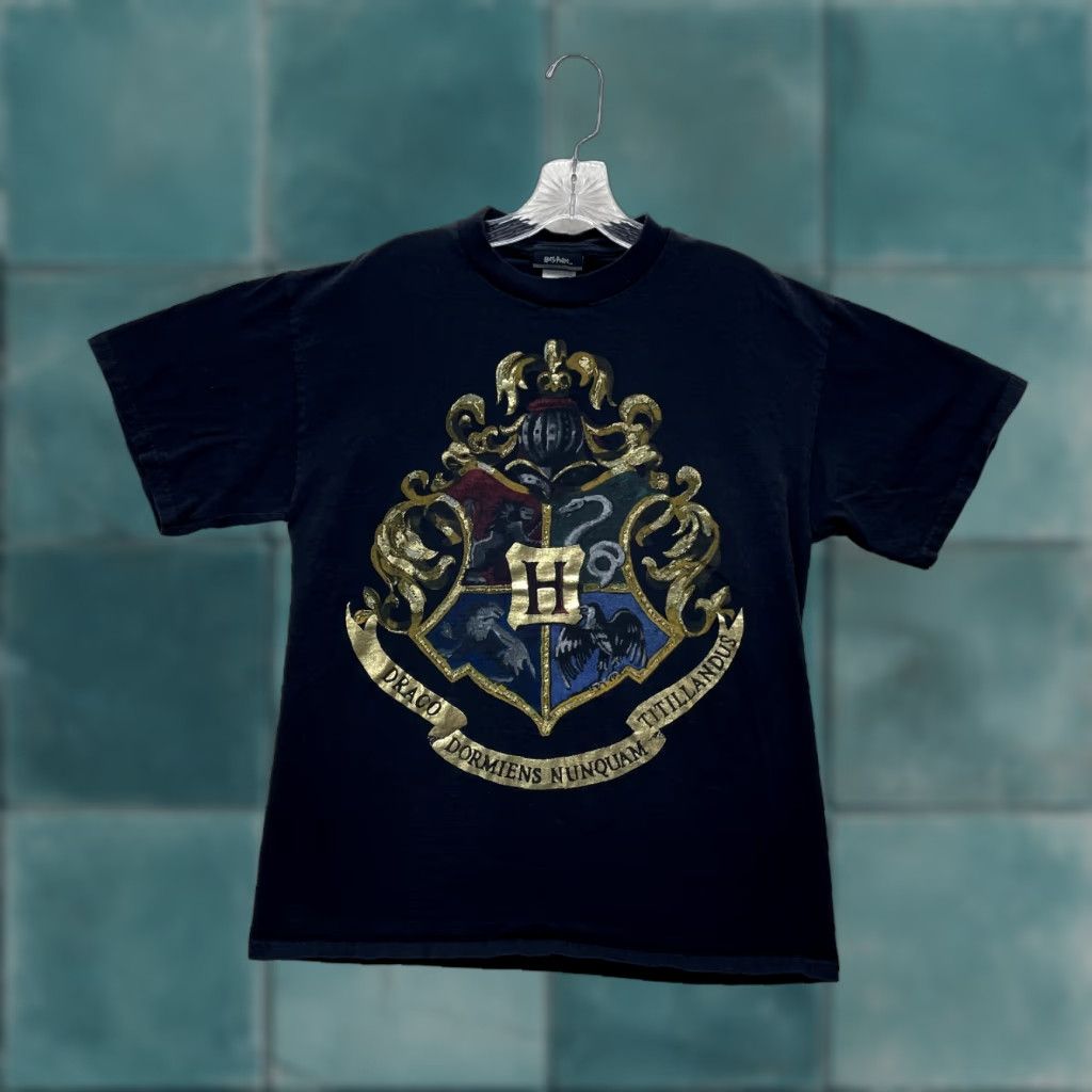 Vintage VINTAGE Harry Potter T-Shirt Large Movie Promo Merch Black House Crest Graphic Unisex L XS? wait. Size US L / EU 52-54 / 3 - 1 Thumbnail