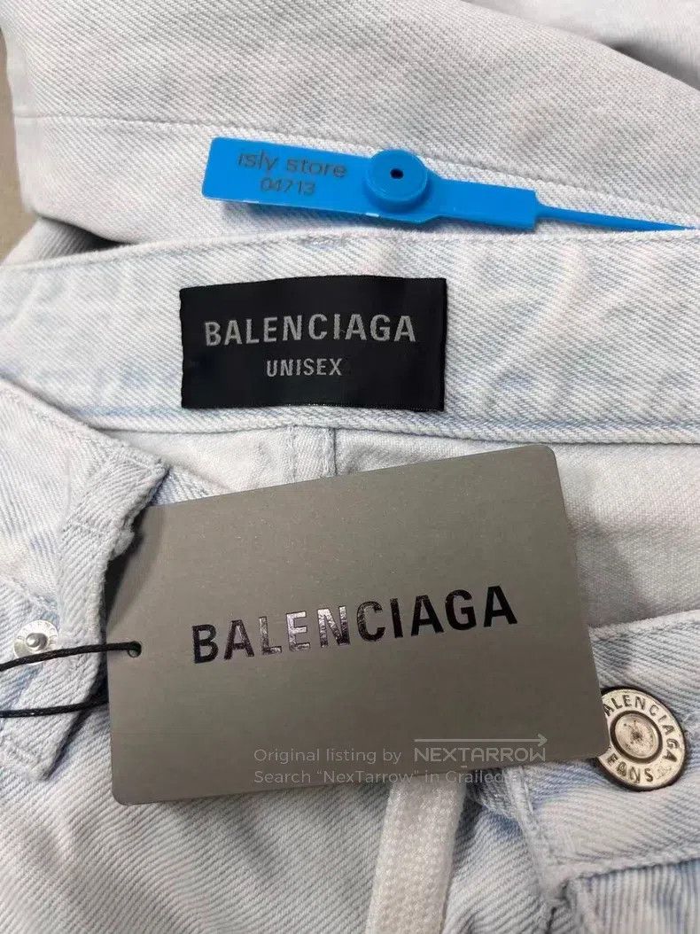Balenciaga Balenciaga size M Solid Color Drawstring Straight-Leg Loos Size US 27 - 4 Thumbnail