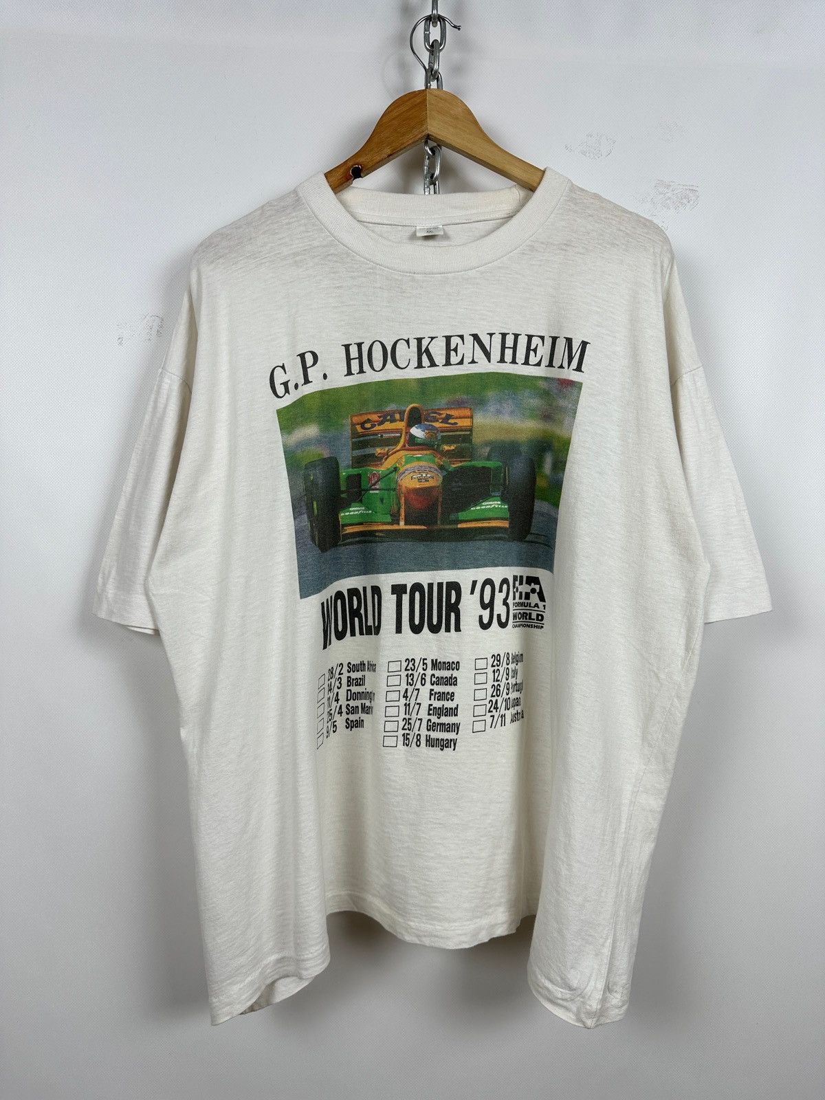 Formula 1 1993 Vintage G.P Hockenheim Benetton B193 Ford F1 Tour Tee Size US XXL / EU 58 / 5 - 1 Thumbnail
