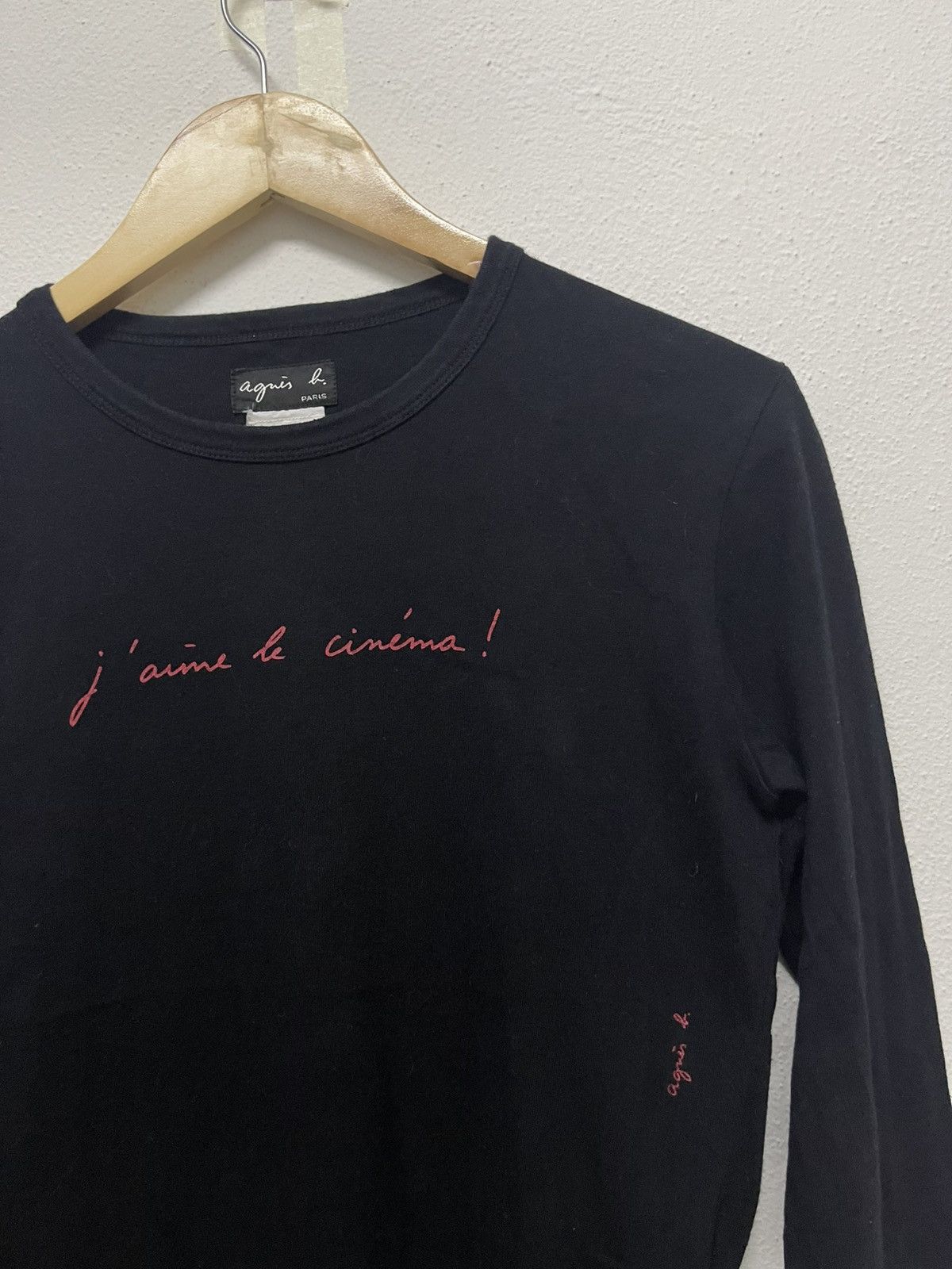Designer × Vintage × agnes b. 90s AGNES B LONG SLEEVE TSHIRT SPELL OUT MADE IN PORTUGAL Size M / US 6-8 / IT 42-44 - 5 Thumbnail