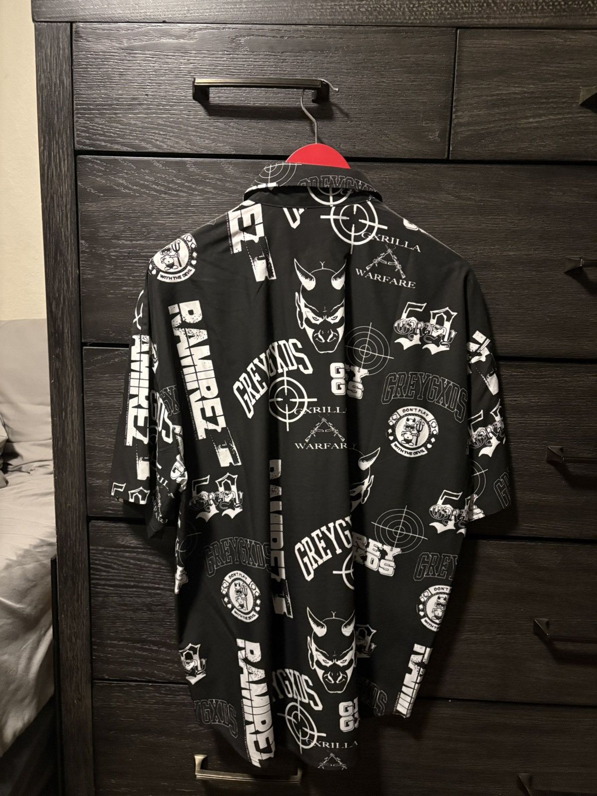 G59 Records Ramirez GREYGXDS Warfare Rayon Button Up Size US L / EU 52-54 / 3 - 2 Thumbnail