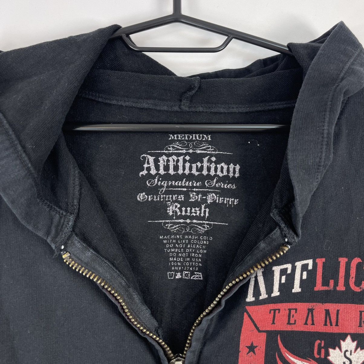 Affliction Vintage Y2K Affliction Hoodie Skull Grunge Cybergoth Biker Size US M / EU 48-50 / 2 - 5 Thumbnail