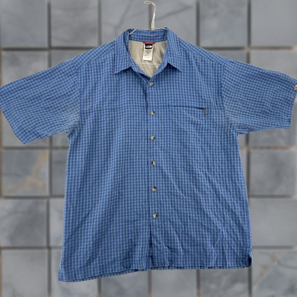 The North Face The North Face Shirt Mens L Plaid Short Sleeve Button Up Zipper Pocket Outdoors Size US L / EU 52-54 / 3 - 1 Thumbnail