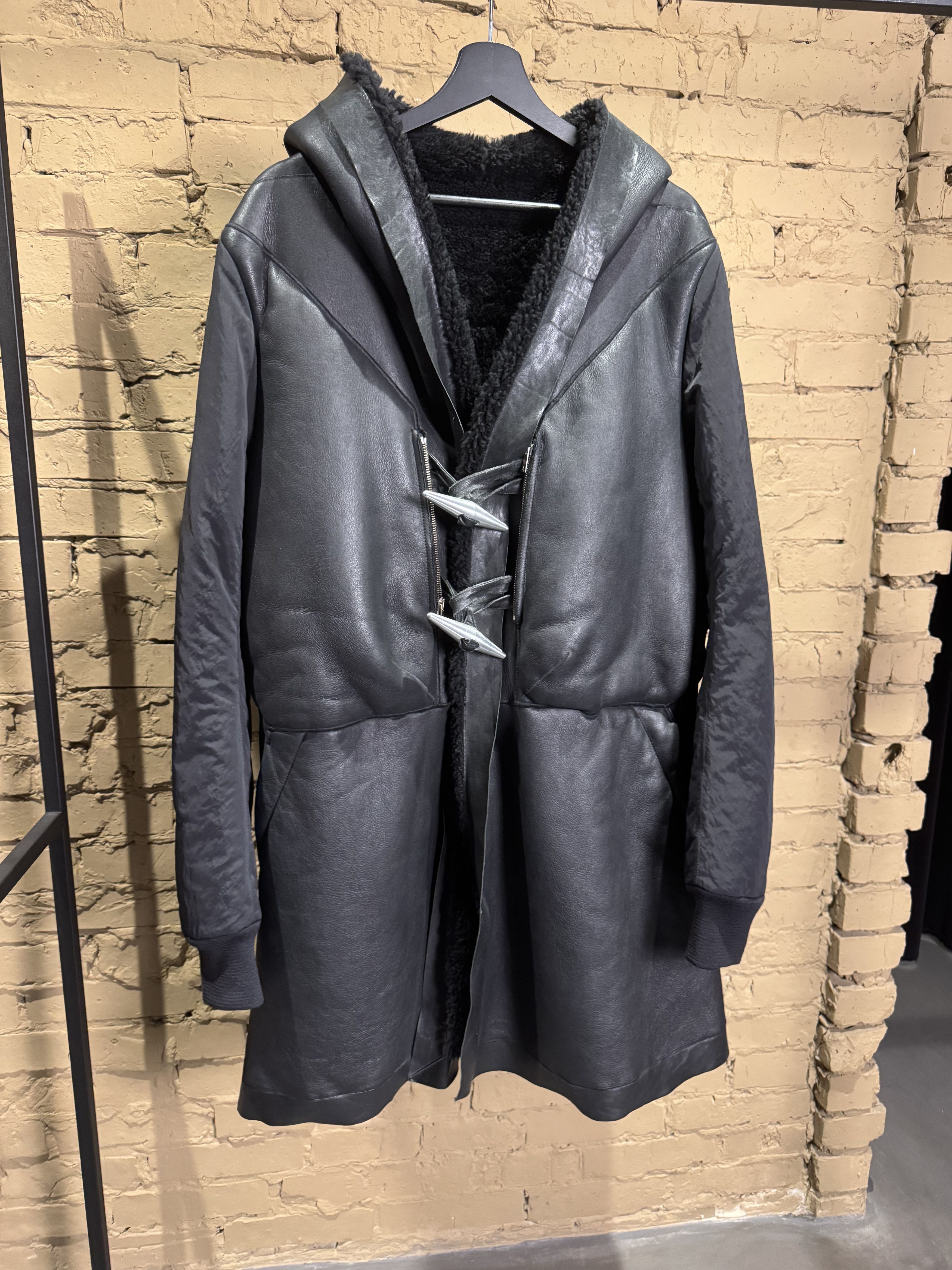 Rick Owens RARE Rick Owens FW11 Limo Hooded Lamb Shearling Coat Size US XL / EU 56 / 4 - 2 Thumbnail