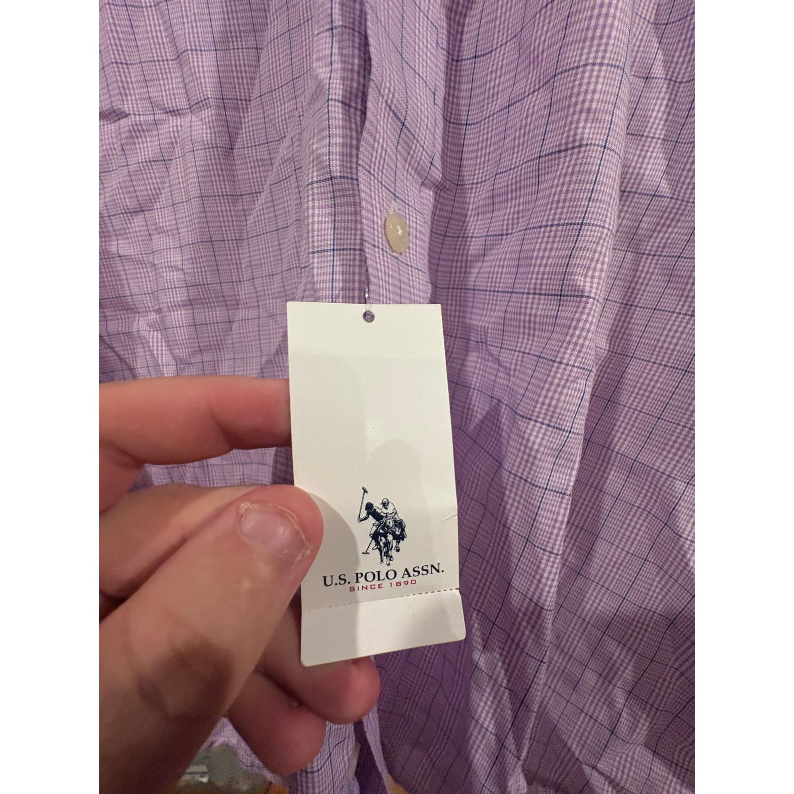 U.S. Polo Assn. U.S. Polo Assn. Men’s Slim Fit Dress Shirt Size L NWT Size US L / EU 52-54 / 3 - 4 Thumbnail