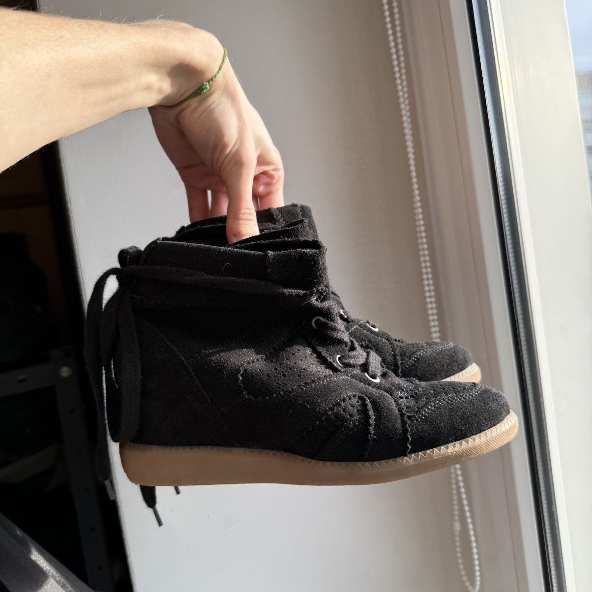 Other 📌 Vintage like Isabel Marant Style Bekett Wedge Sneakers Size US 7 / IT 37 - 2 Thumbnail