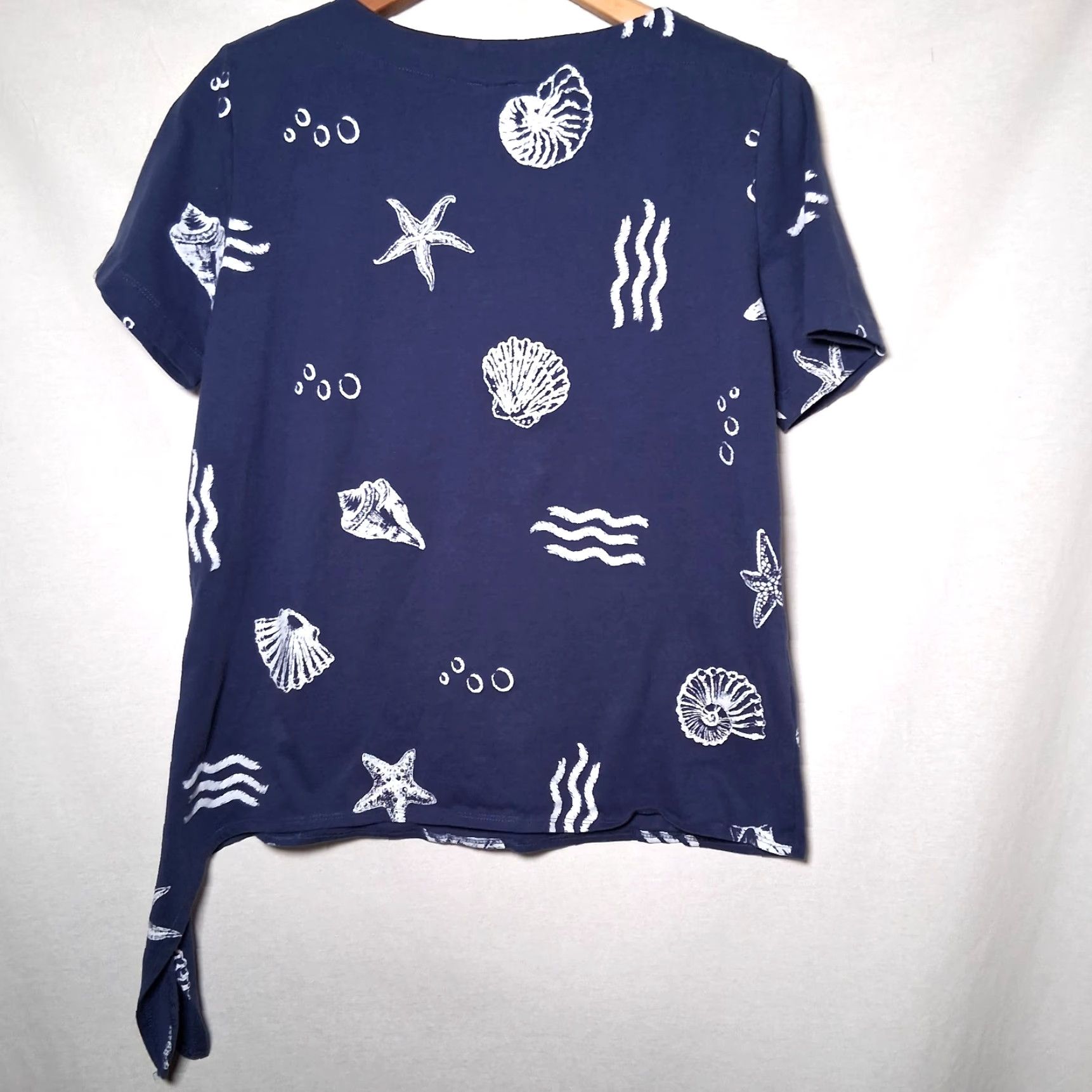 Vintage Links Shirt Women Small Blue Tie Waist Starfish Seashell Beach Beachy Coastal Size S / US 4 / IT 40 - 4 Thumbnail