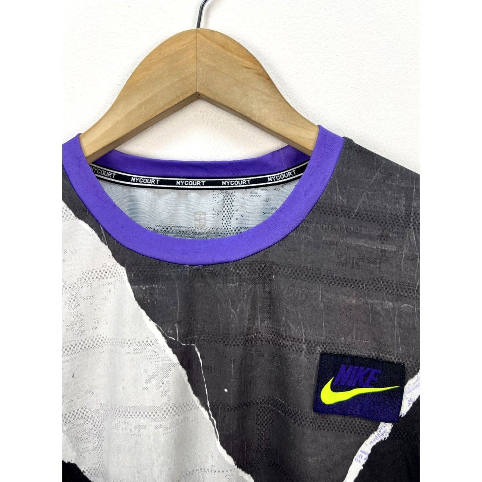 Nike Nike Court NY Challenger Crew Shirt Men T-Shirt Regular Length Multicolor Logo 90s Art Nike Mens Shirt Size US M / EU 48-50 / 2 - 3 Thumbnail