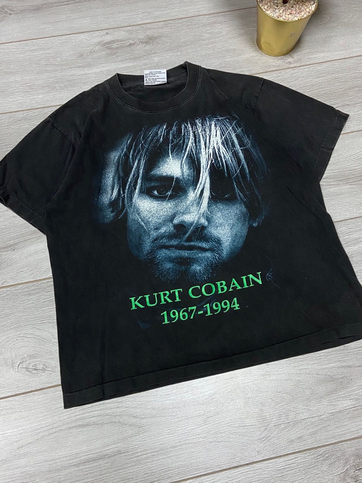 Nirvana Vintage Kurt Cobain 1967-1994 single Nirvana Black Band Tee Size US L / EU 52-54 / 3 - 2 Thumbnail