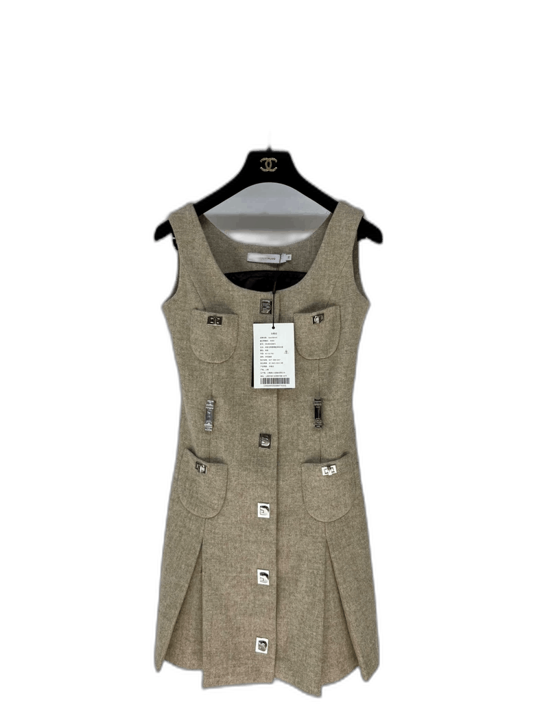 Calvin Klein 205W39NYC New Calvin Luo Sleeveless Dress with Buttons Size XS / US 0-2 / IT 36-38 - 1 Thumbnail