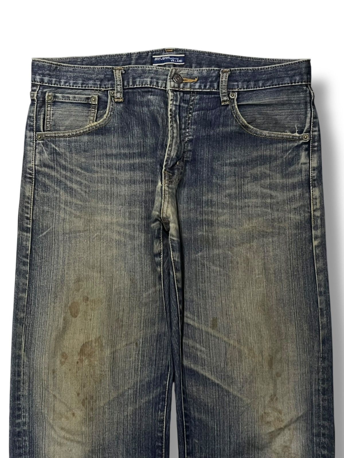 VILLAND Loose Vintage Villand Japan - Faded Mud Wash, Distressed Size US 35 - 4 Thumbnail