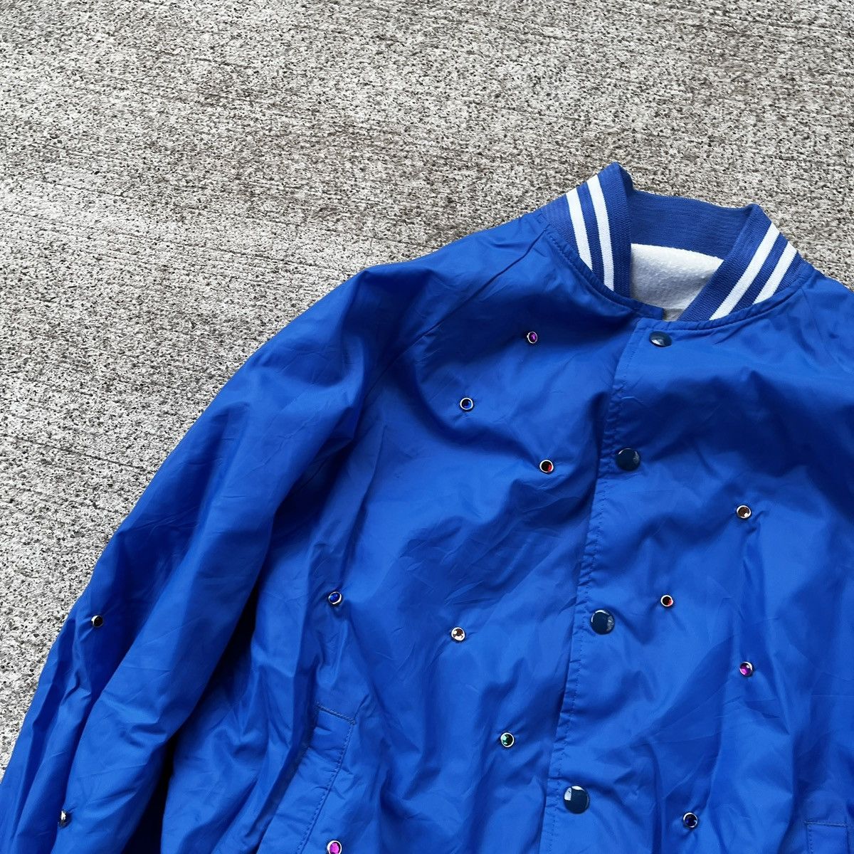 Vintage Vintage Blue Varsity Gem Jacket Size L 70's 80's Size US L / EU 52-54 / 3 - 5 Thumbnail