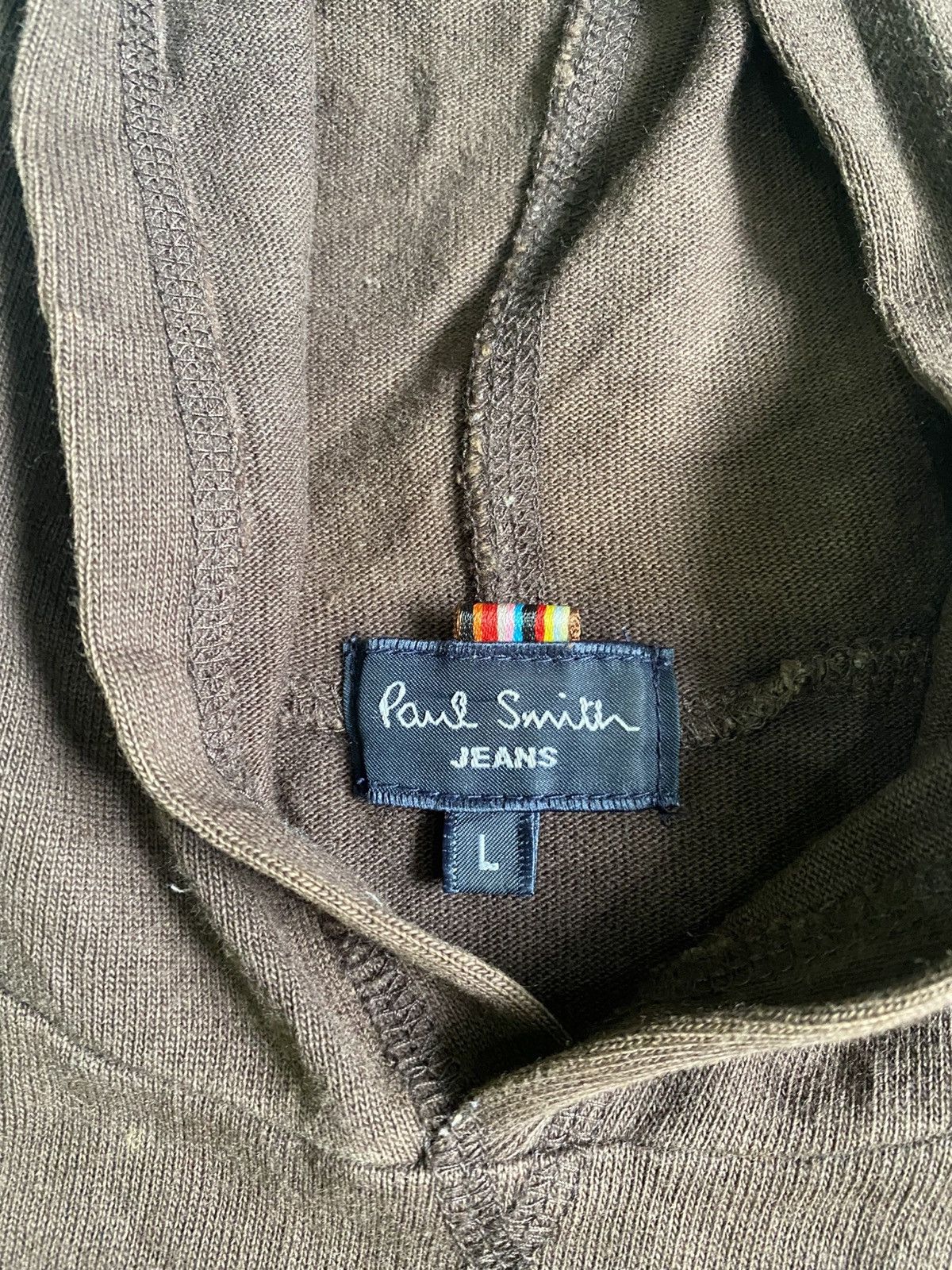 Paul Smith × Vintage Paul Smith Jeans BIG BEAR BIKE FADED DARK BROWN HOODIE Size US L / EU 52-54 / 3 - 6 Thumbnail