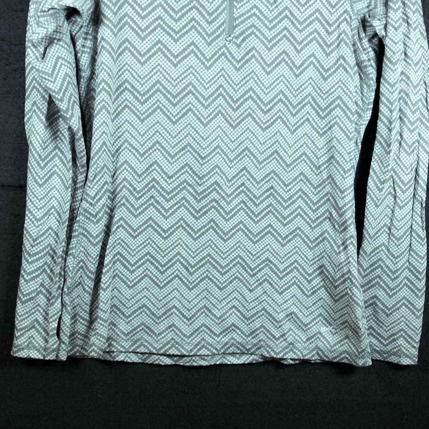 Eddie Bauer Eddie Bauer Womens Sweater Gray Zig Zag Pullover 1/4 Zip Long Sleeve Medium Size M / US 6-8 / IT 42-44 - 3 Thumbnail