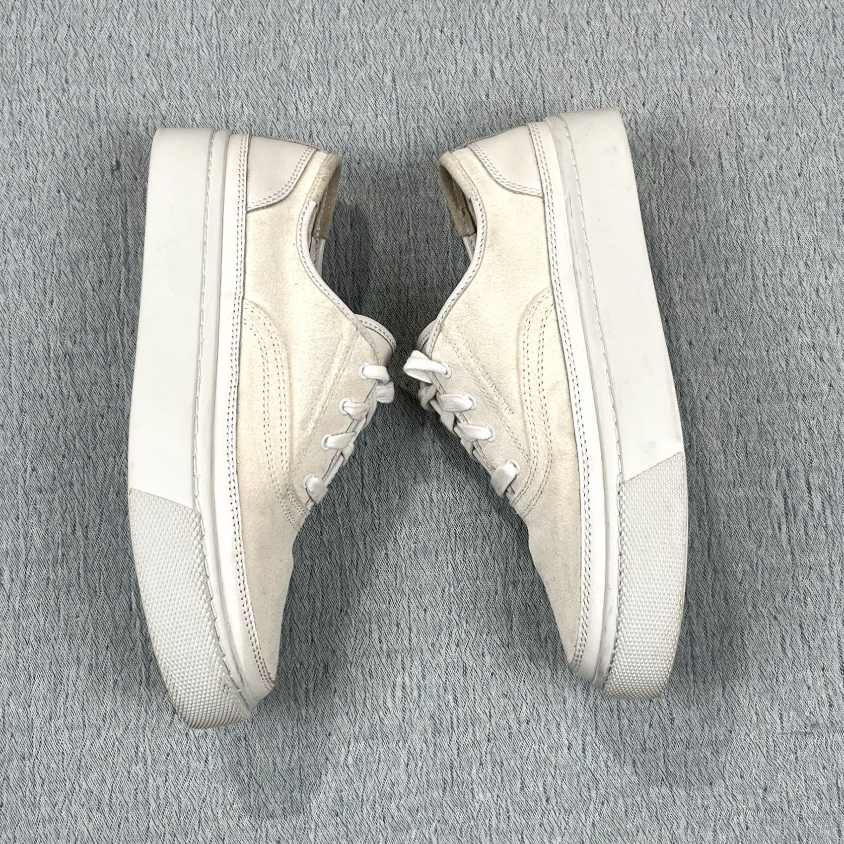 Allsaints AllSaints Bella Suede Sneaker White ecru Leather Women's Size 9 Sneaker, Lace Up, Flat Heel, Suede Outsole, Leather Lining, Casual Shoes, Women Size US 6 / IT 36 - 3 Thumbnail