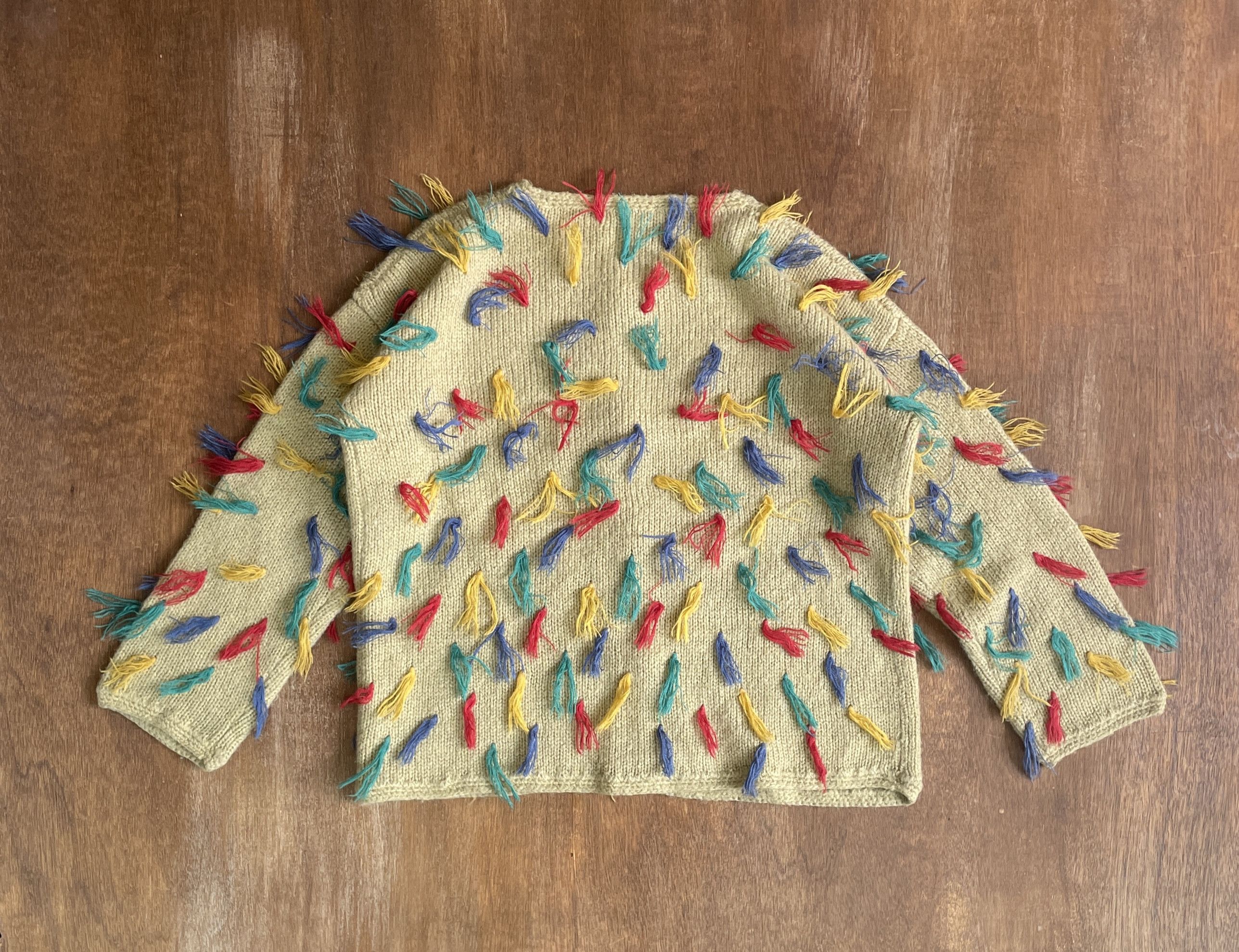 Issey Miyake ISSEY MIYAKE SPORT 80's Vintage Rainbow Thread Cardigan Size US M / EU 48-50 / 2 - 6 Thumbnail