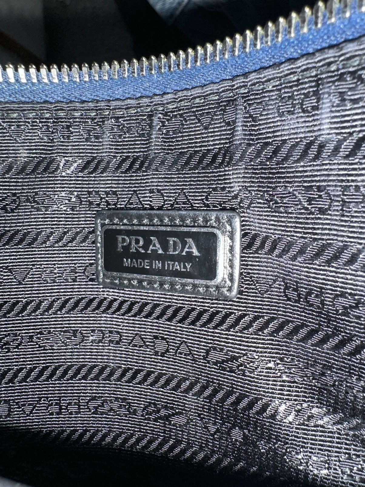 Prada Saffiano Triangle Bag in Bluette Size ONE SIZE - 8 Thumbnail