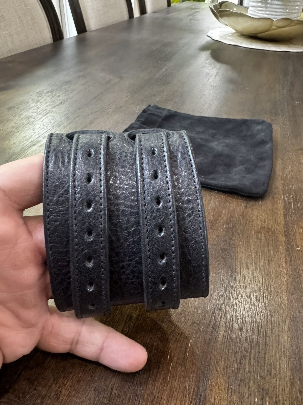 Chrome Hearts Chrome Hearts Large Leather Band Bracelet Size ONE SIZE - 11 Thumbnail