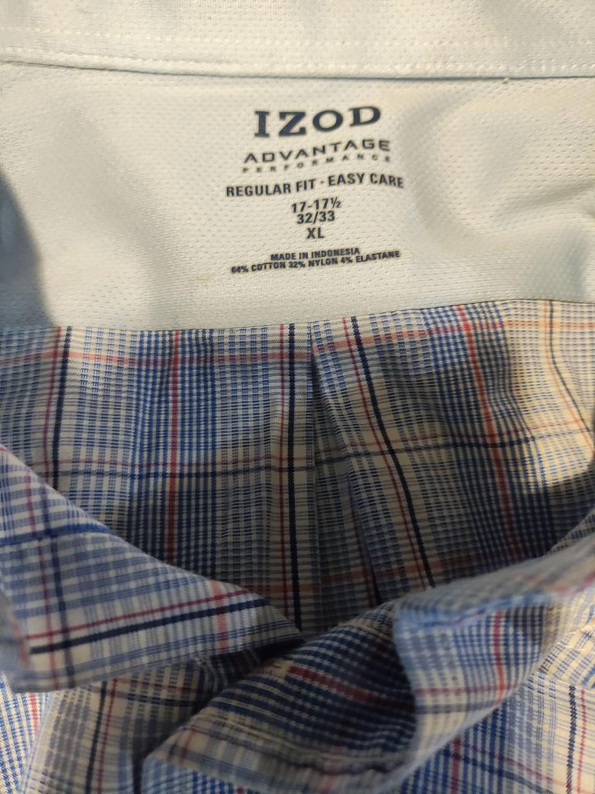 Izod IZOD Men's Casual Blue Plaid Button-Down Shirt Size US XL / EU 56 / 4 - 6 Thumbnail