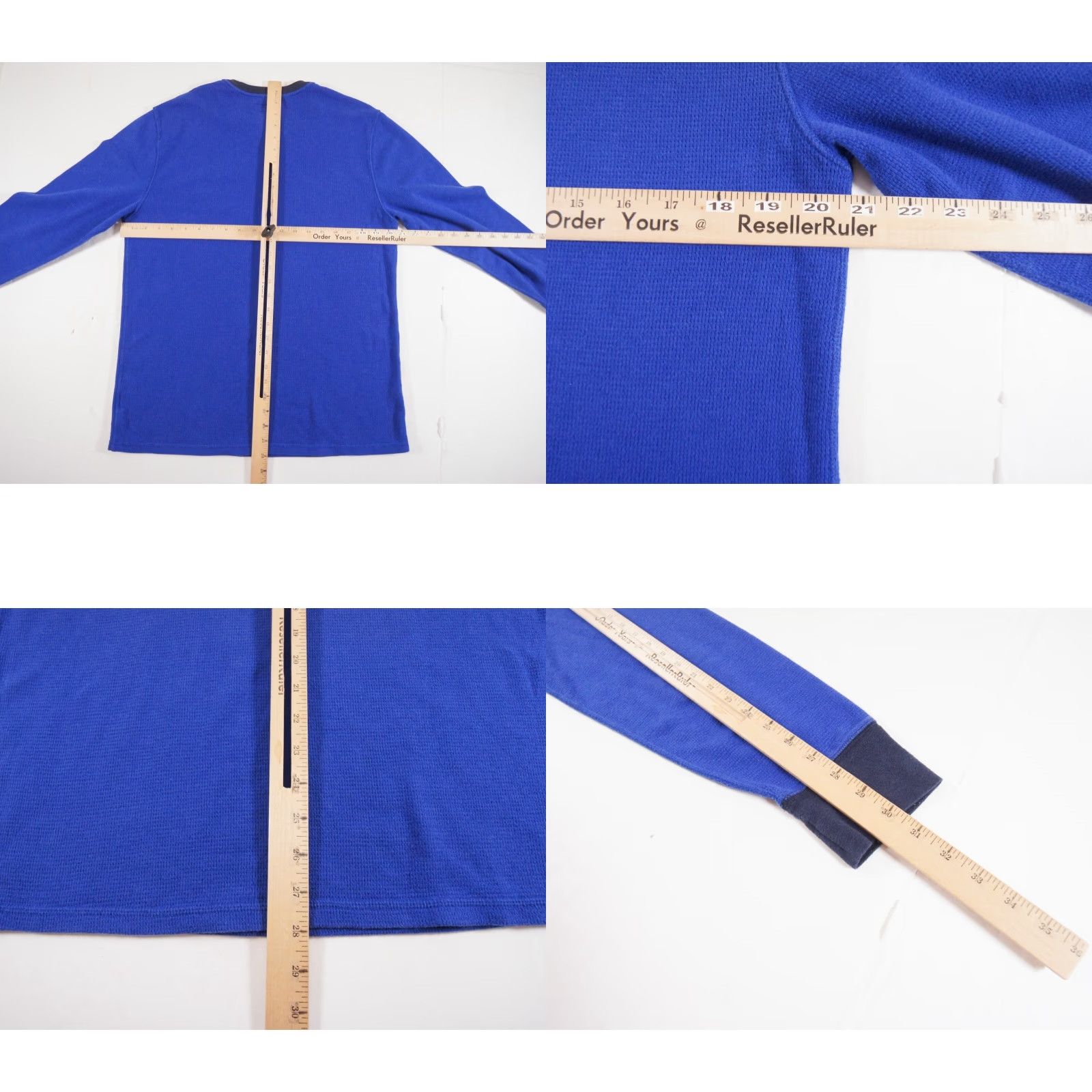 Polo Ralph Lauren Polo Ralph Lauren Shirt Adult Large Blue Long Sleeve Waffle Knit Sleepwear Cotton Polyester Logo Mens Size US L / EU 52-54 / 3 - 8 Thumbnail