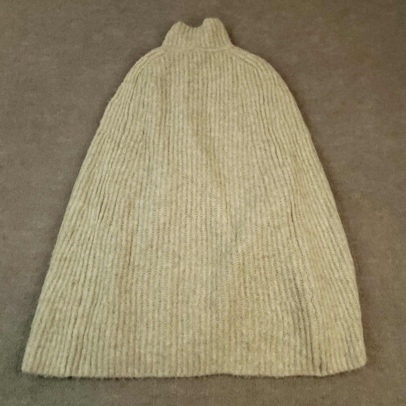 J.Crew J.CREW Women's Pullover Sweater XS Beige Casual Knit Mock Neck Long Sleeve Button Accents Size XS / US 0-2 / IT 36-38 - 7 Thumbnail