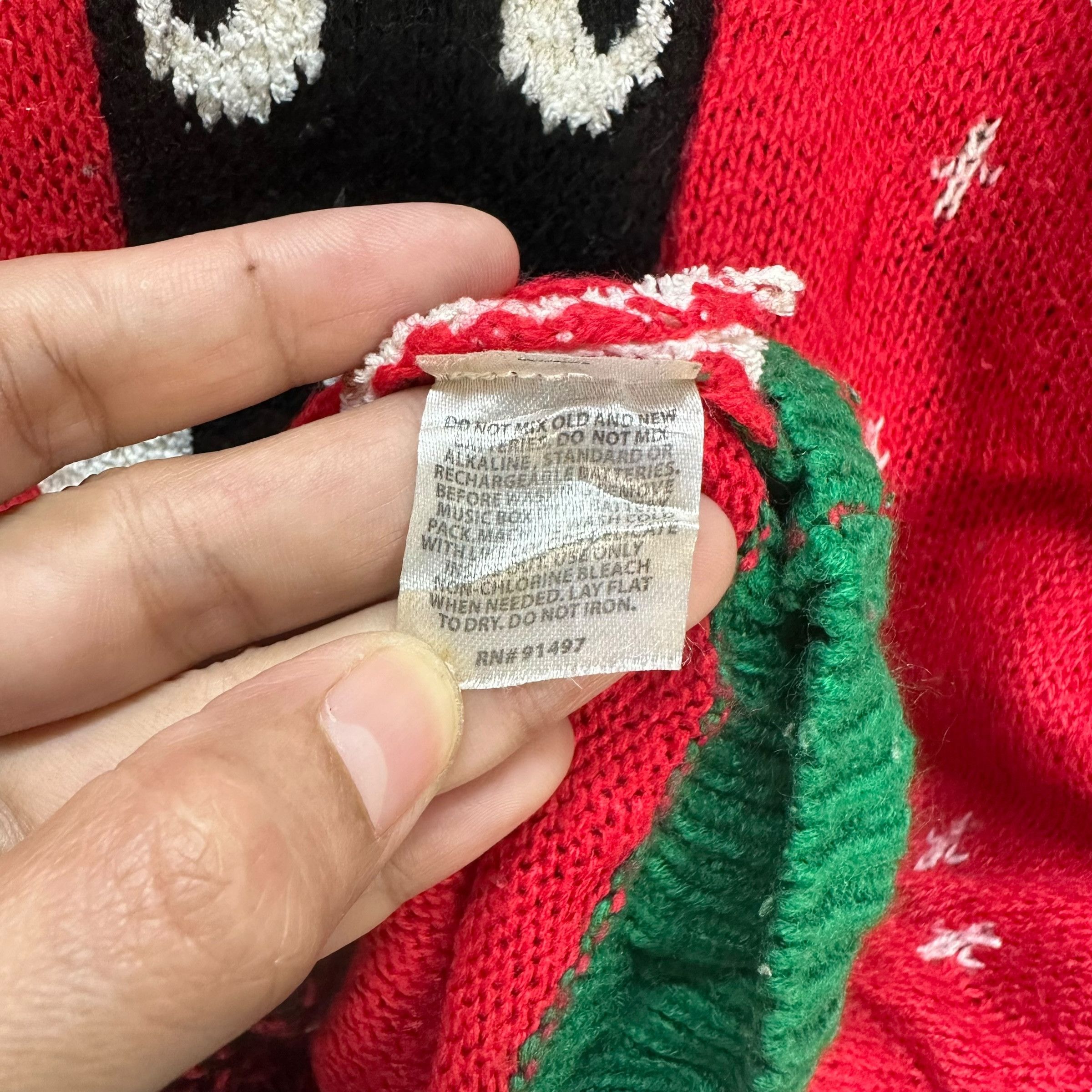 Vintage PARTY SWEATER BAA HUMBUG FULLPRINT KNITWEAR #8995-46 Size US L / EU 52-54 / 3 - 8 Thumbnail