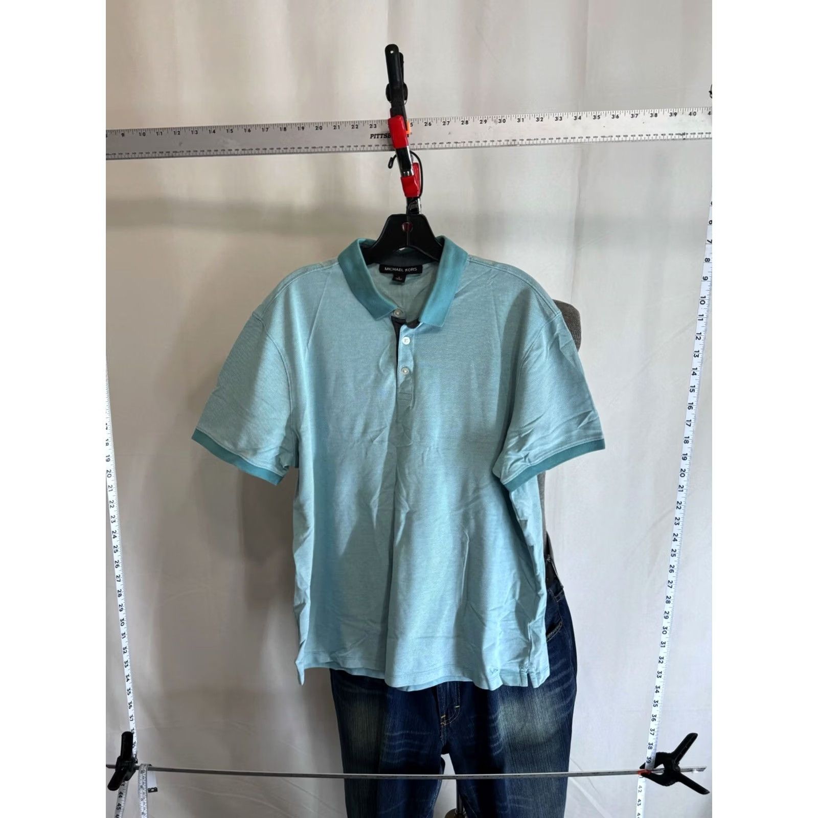 Michael Kors Michael Kors Shirt Mens L Sharp Greenish Ctn POLO Size US L / EU 52-54 / 3 - 2 Thumbnail