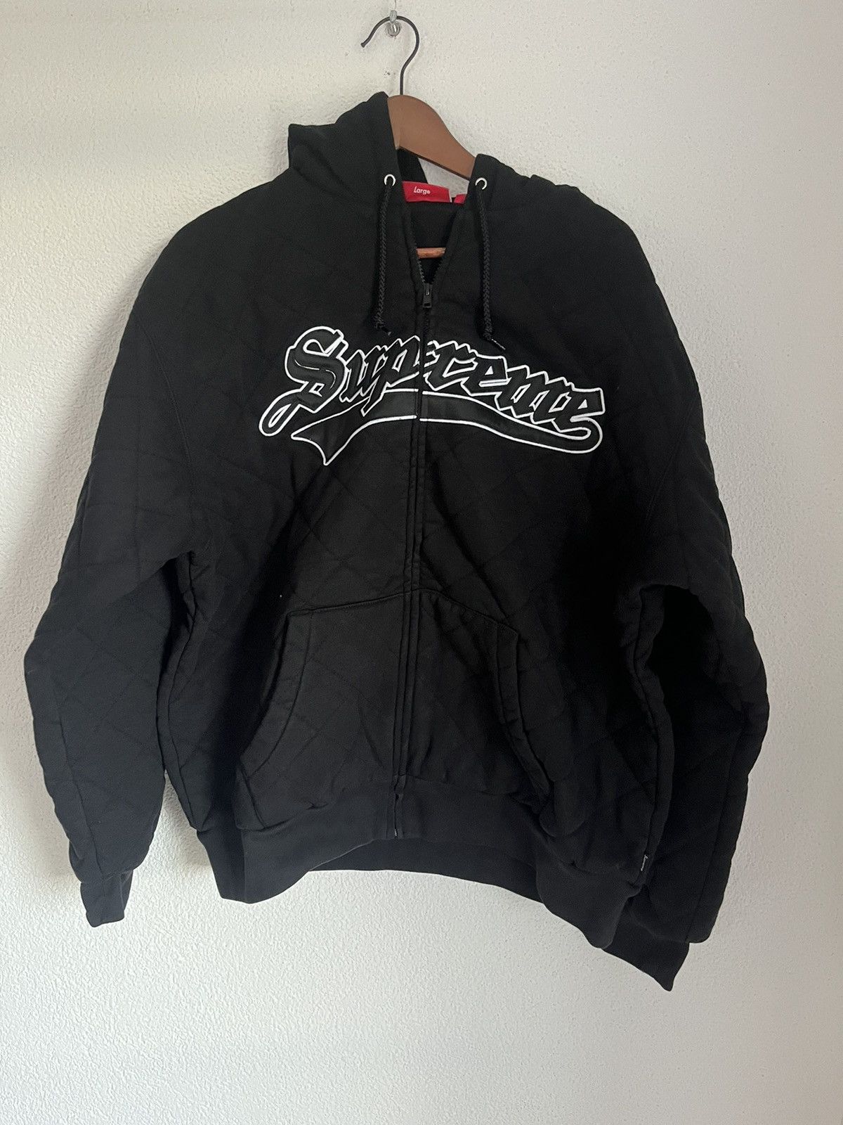 Supreme micro quilted hoodie new | Grailed