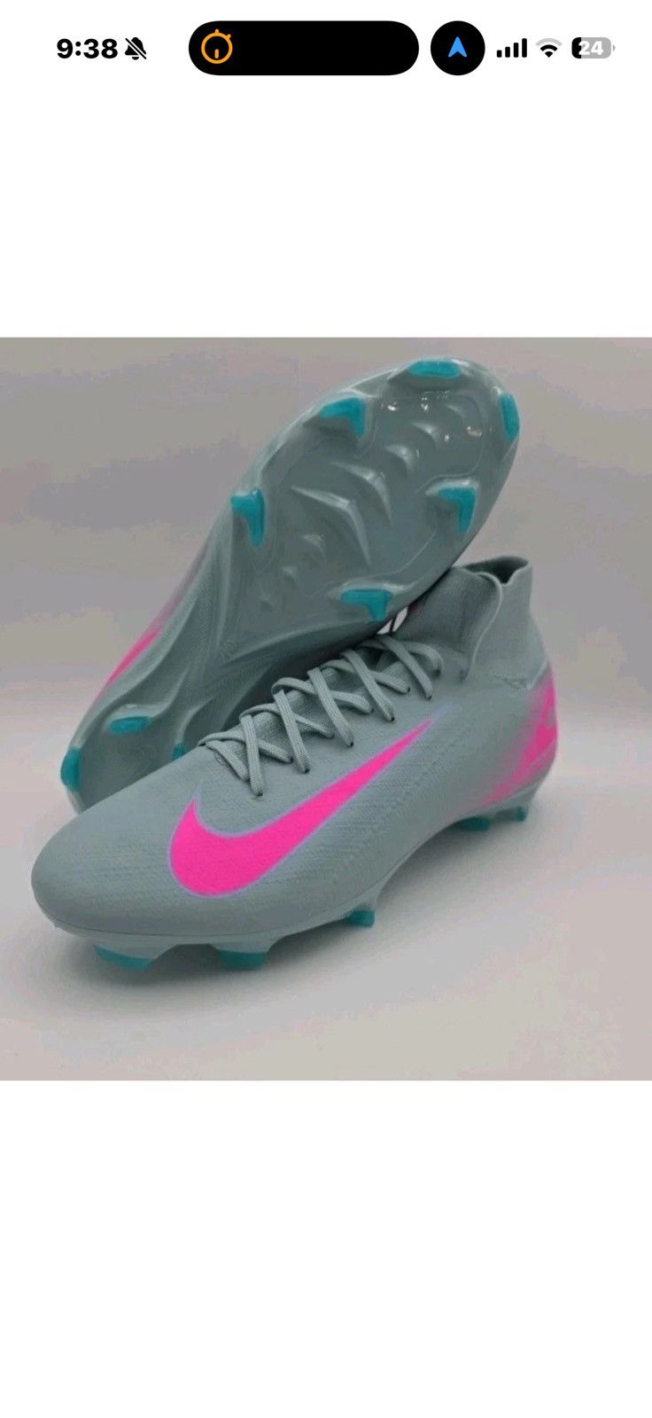 Nike Nike Zoom Superfly 10 Pro FG Ocean Cube PinkBlast Cleat Size US 11 / EU 44 - 5 Thumbnail