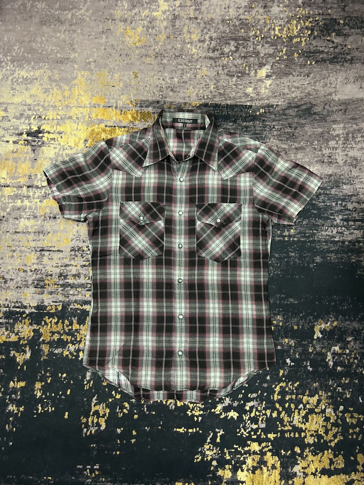 5351 POUR LES HOMMES 5351 Pour Les Hommes Stone Button Shirt Size US S / EU 44-46 / 1 - 1 Thumbnail