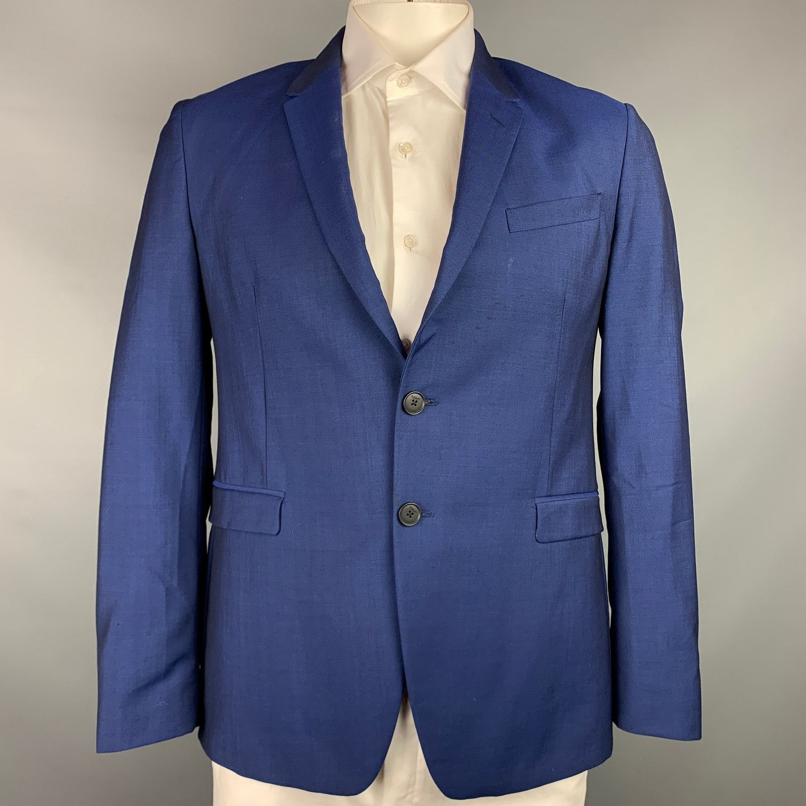 Paul Smith PAUL SMITH Size 42 Blue Wool Mohair Notch Lapel Sport Coat Size 42R - 1 Thumbnail