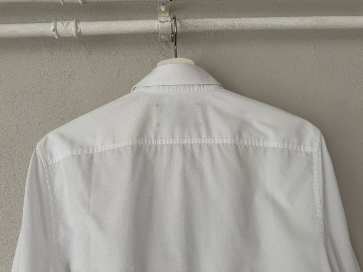 Gucci White Diamond-Pattern Textured Cotton Shirt Size US M / EU 48-50 / 2 - 9 Thumbnail